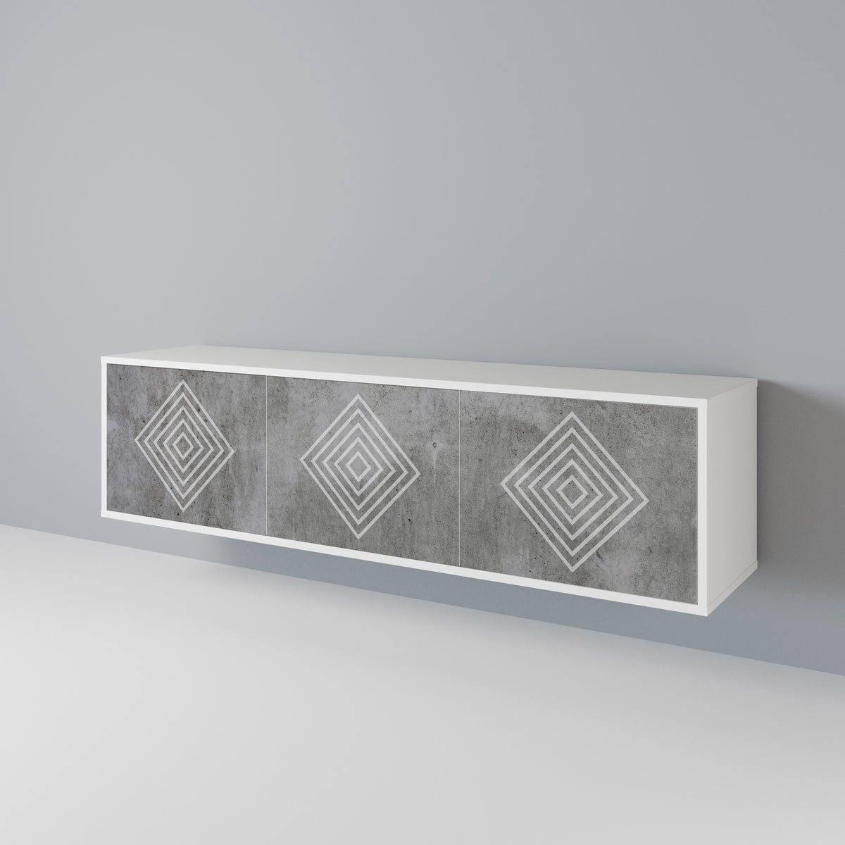 POLYGONAL ARTISTRY TV-bänk med 3 dörrar