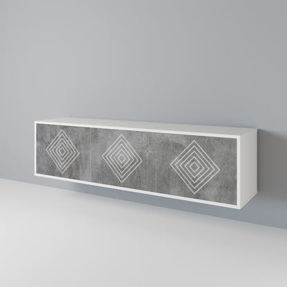 POLYGONAL ARTISTRY TV-bänk med 3 dörrar