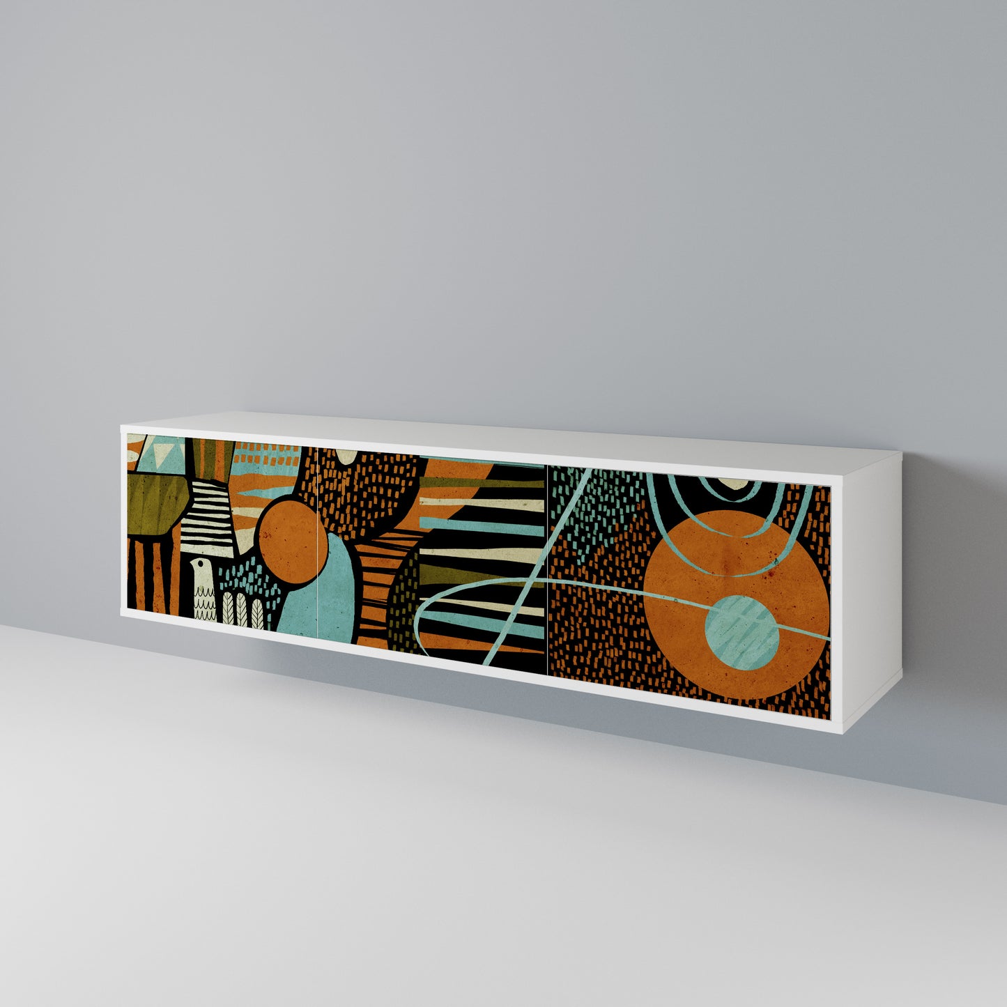 GEODE GLIMMER TV-bänk med 3 dörrar