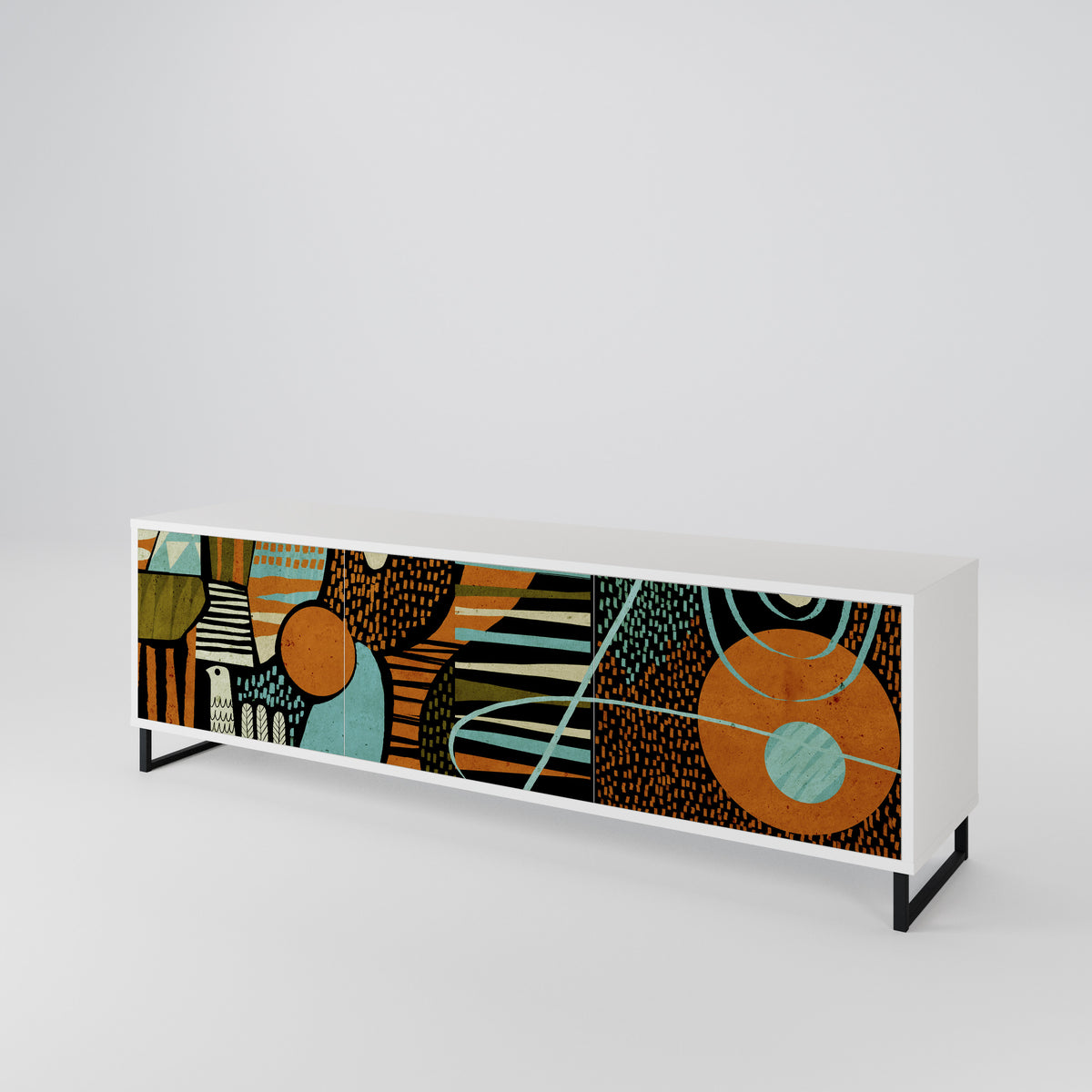GEODE GLIMMER TV-bänk med 3 dörrar