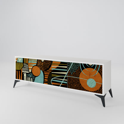 GEODE GLIMMER TV-bänk med 3 dörrar