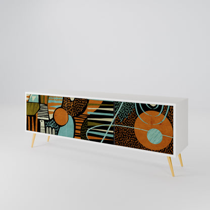 GEODE GLIMMER TV-bänk med 3 dörrar