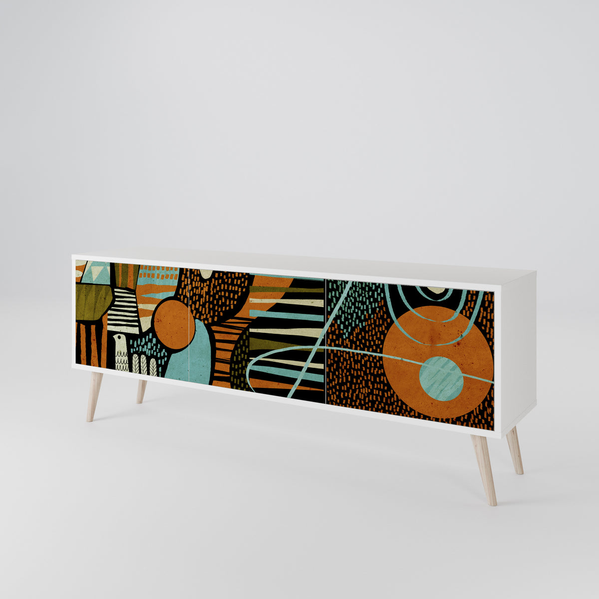 GEODE GLIMMER TV-bänk med 3 dörrar