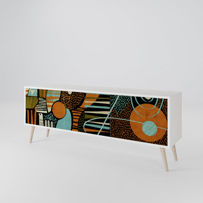 GEODE GLIMMER TV-bänk med 3 dörrar