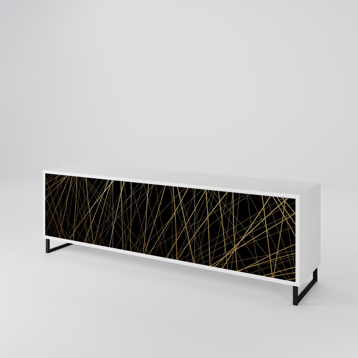 BRIGHT MESH TV-bänk med 3 dörrar