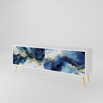 INKY MARBLE TV-bänk med 3 dörrar