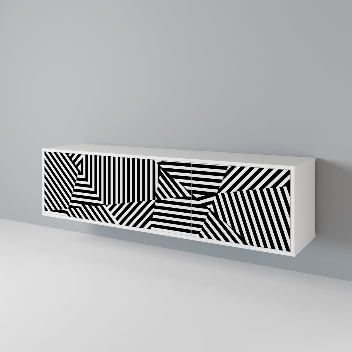 ILLUSIONARY LATTICE TV-bänk med 3 dörrar