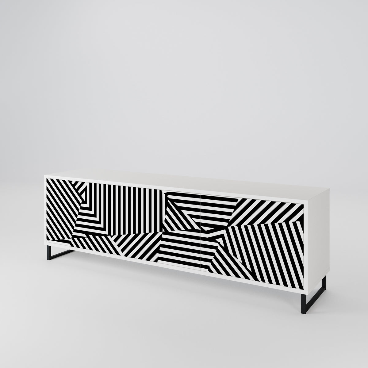 ILLUSIONARY LATTICE TV-bänk med 3 dörrar