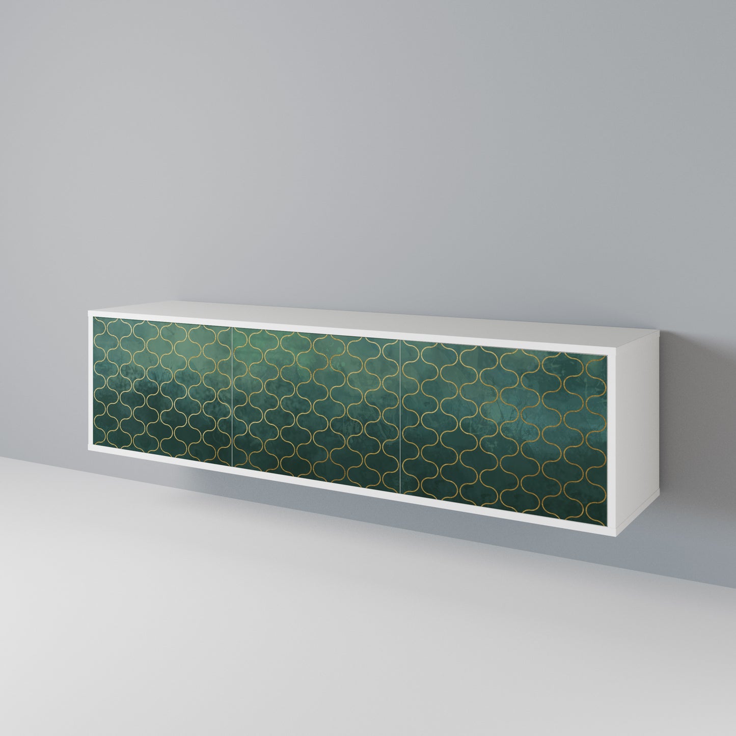 TESSELATED GREENERY TV-bänk med 3 dörrar