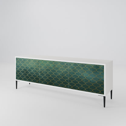 TESSELATED GREENERY TV-bänk med 3 dörrar