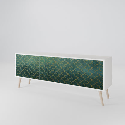 TESSELATED GREENERY TV-bänk med 3 dörrar