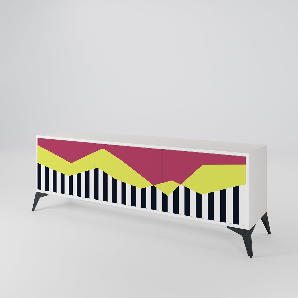PIANO FANTASY TV-bänk med 3 dörrar