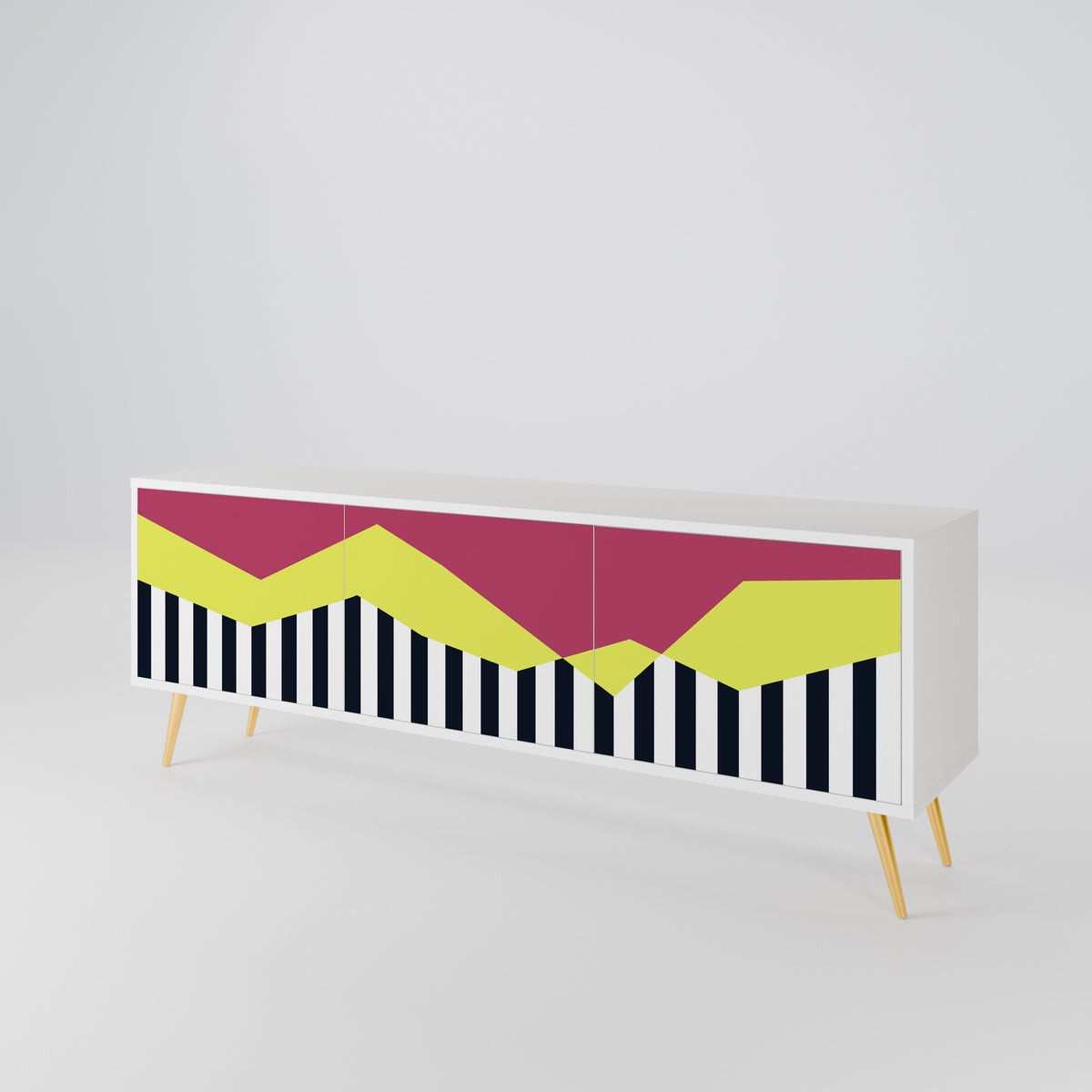 PIANO FANTASY TV-bänk med 3 dörrar