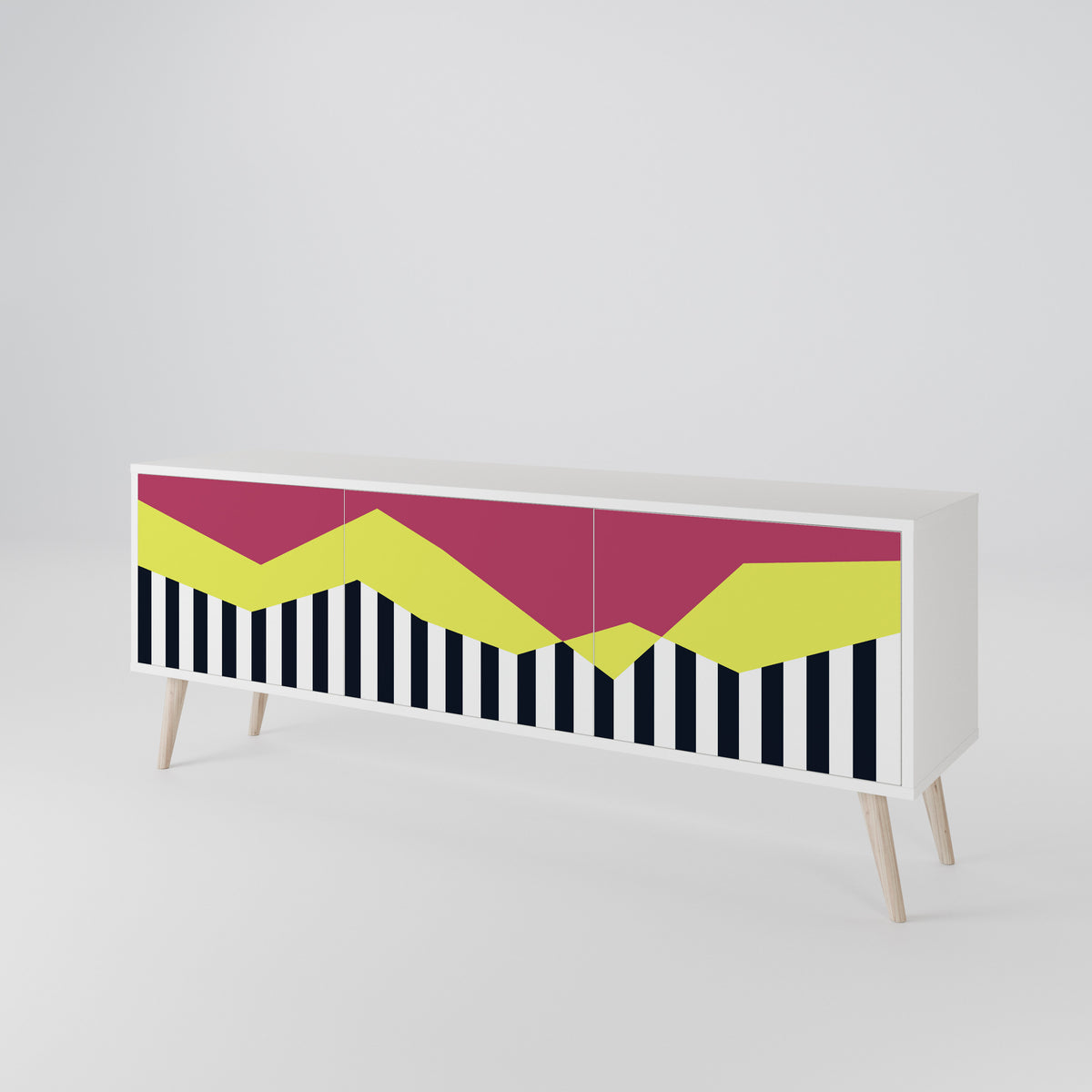 PIANO FANTASY TV-bänk med 3 dörrar