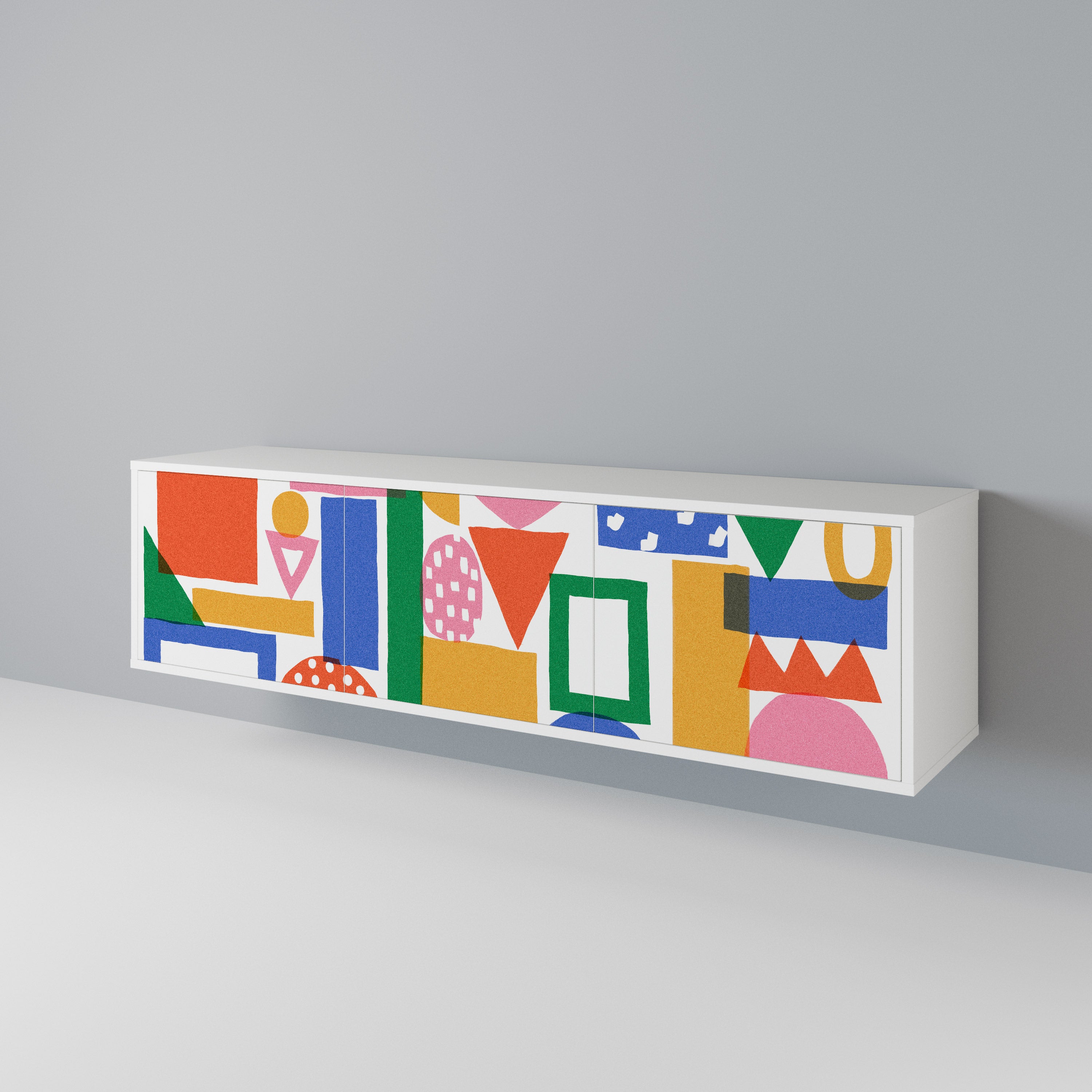 GEOMETRIC GLIMMER 3-Door TV Cabinet