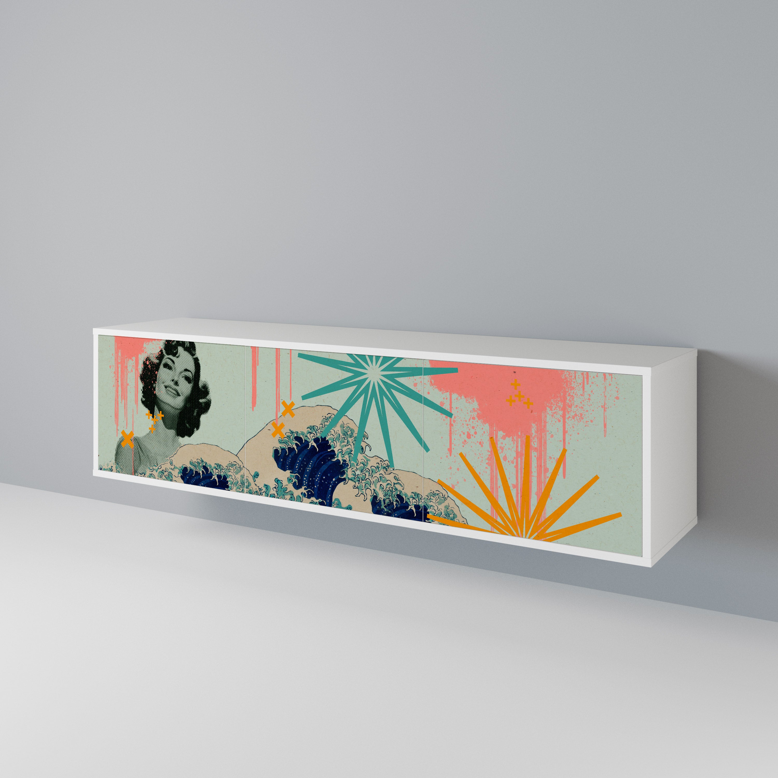 KANAGAWA BEAUTY 3-Door TV Cabinet