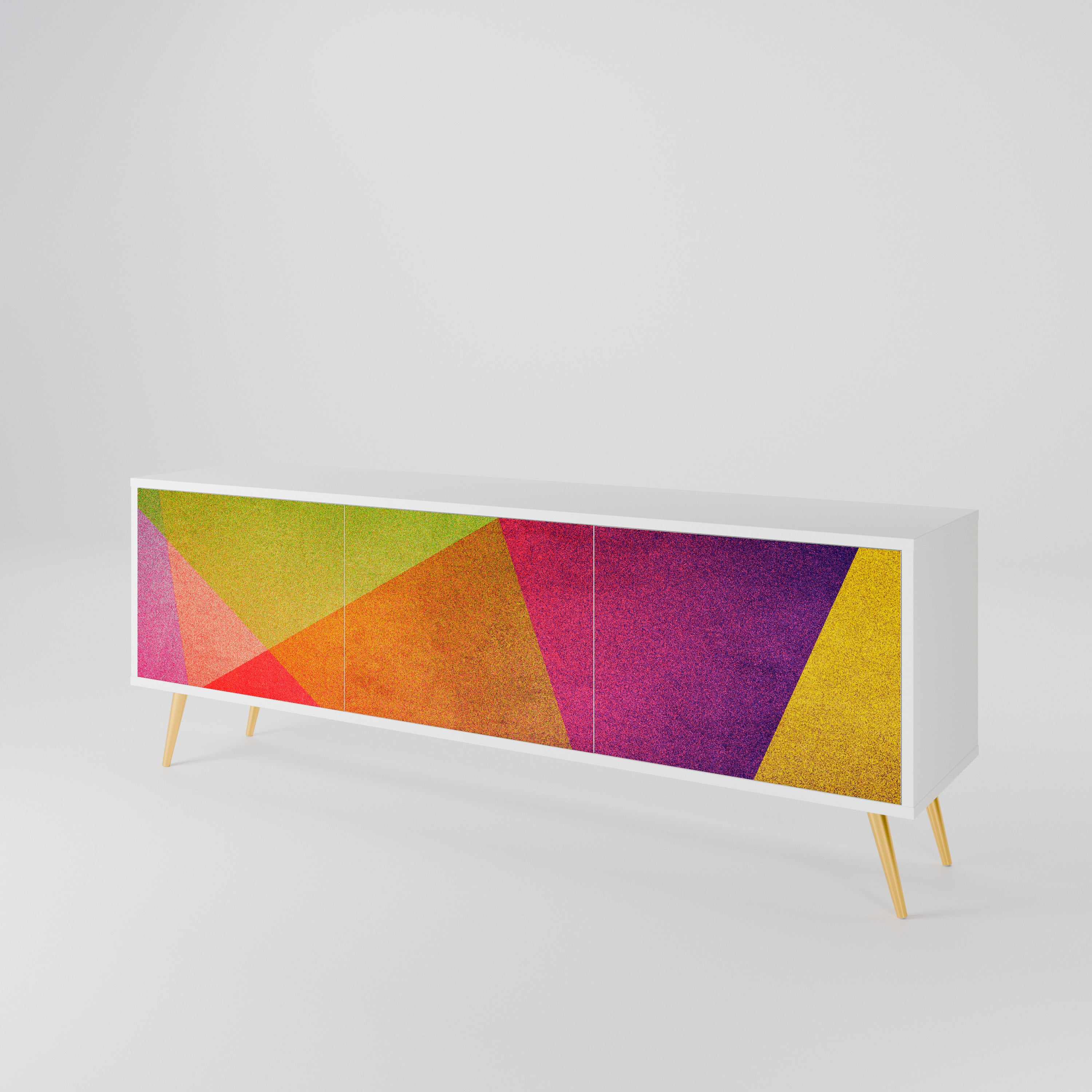 VIVID GEOMETRY 3-Door TV Cabinet