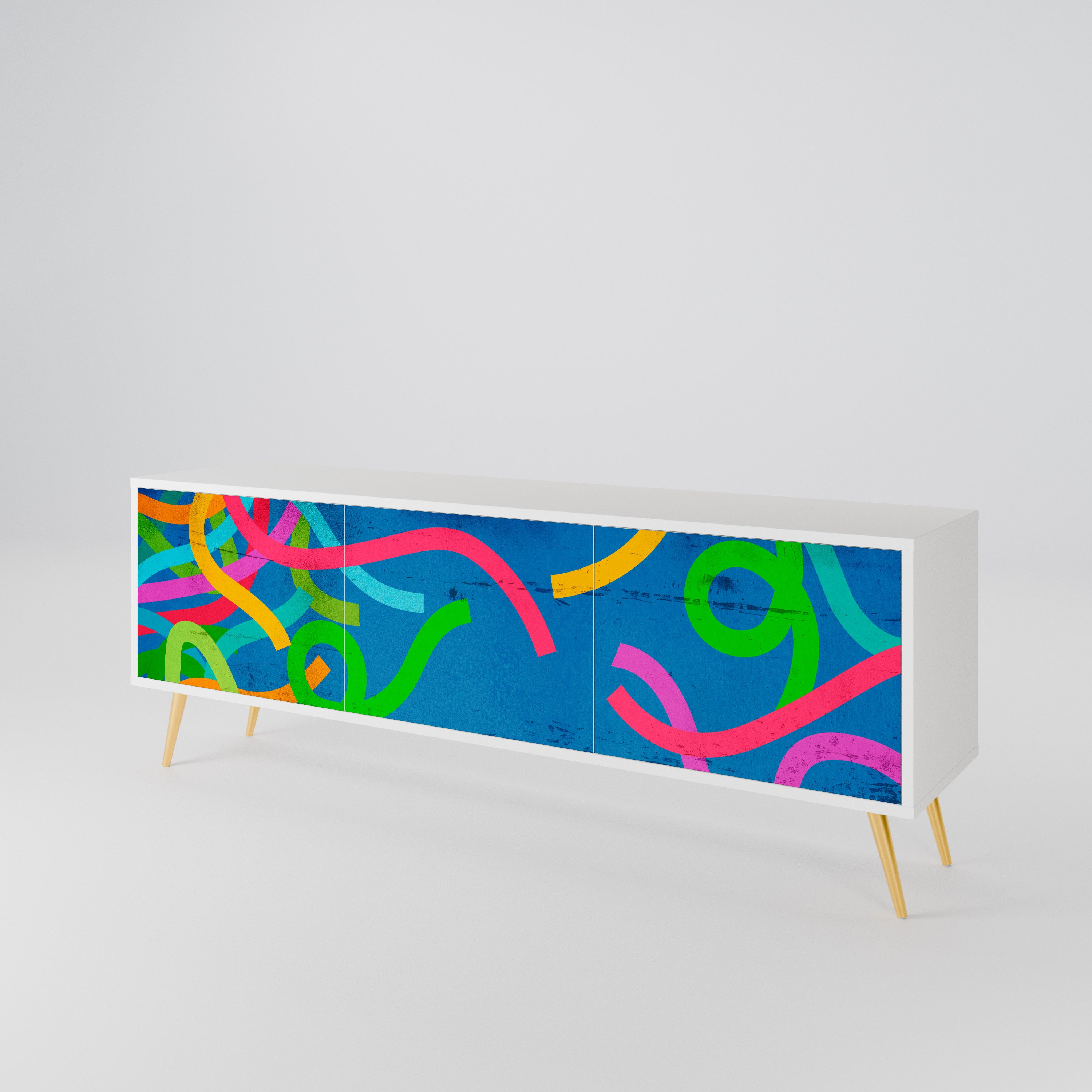 STREAMER TANGLE 3-Door TV Cabinet