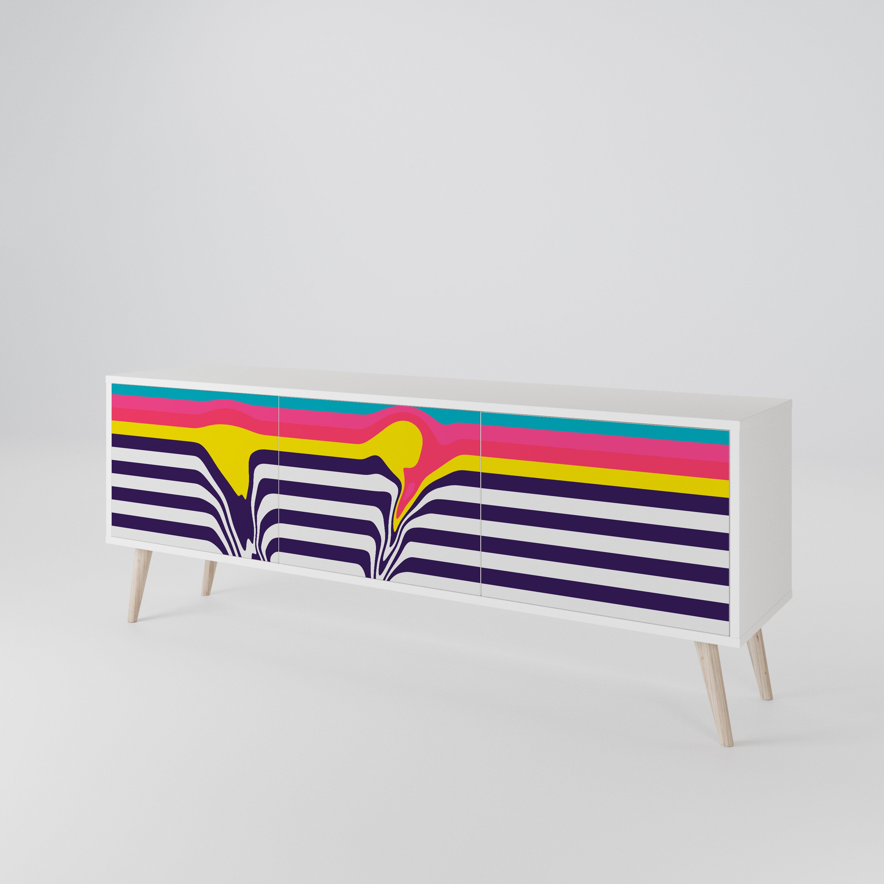 TONE COLLAPSE 3-Door TV Cabinet