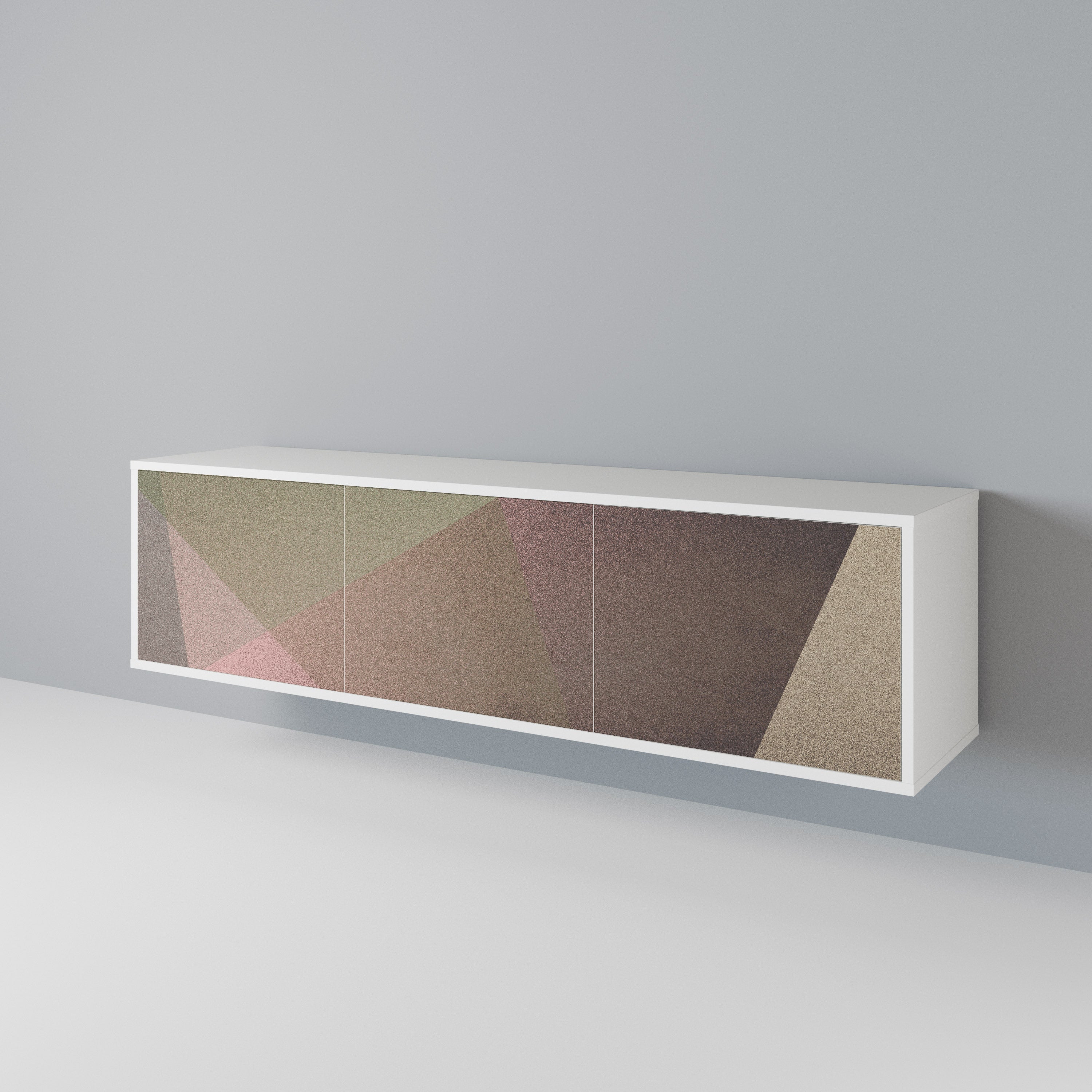 BEIGE GEOMETRY 3-Door TV Cabinet