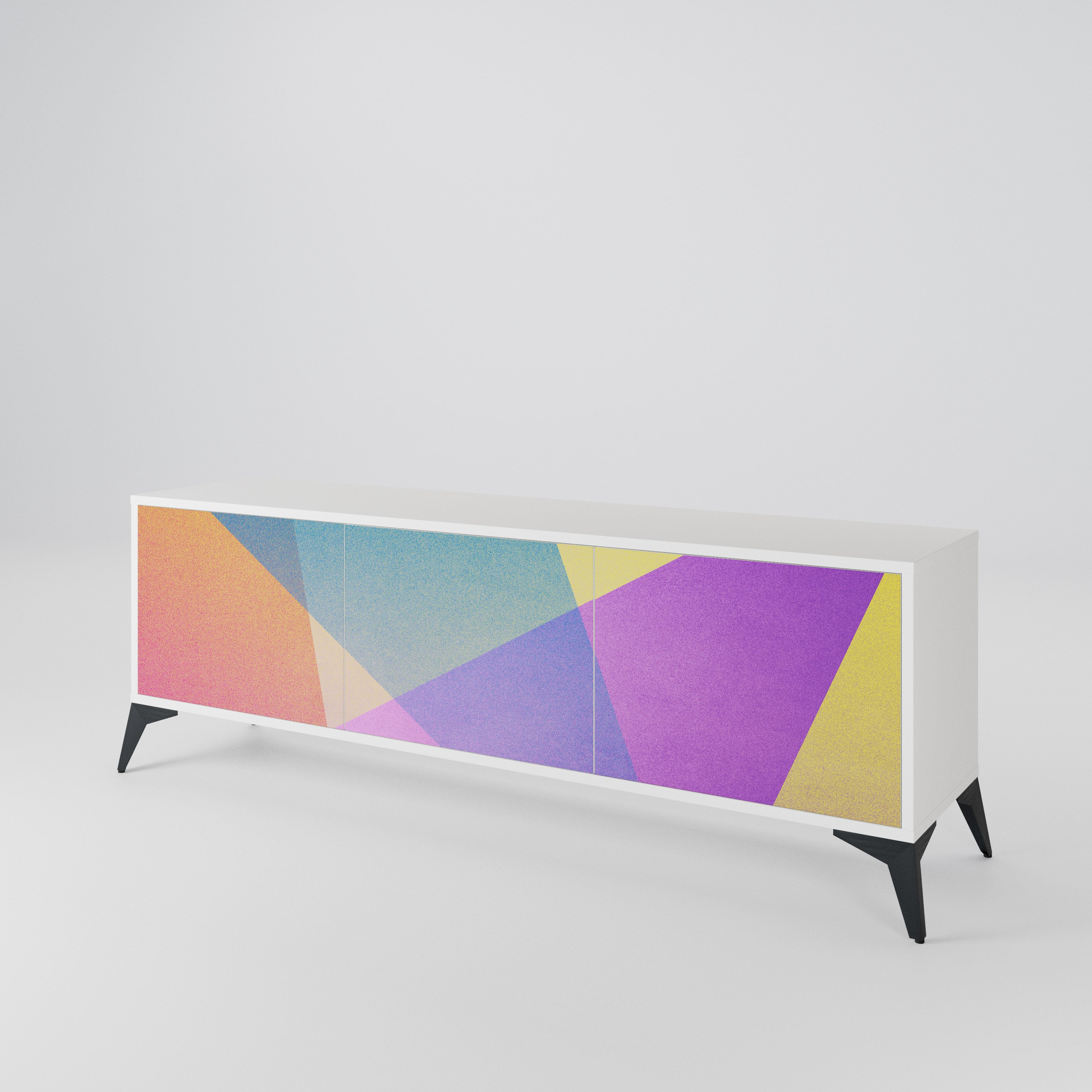 BRIGHT GEOMETRY 3-Door TV Cabinet