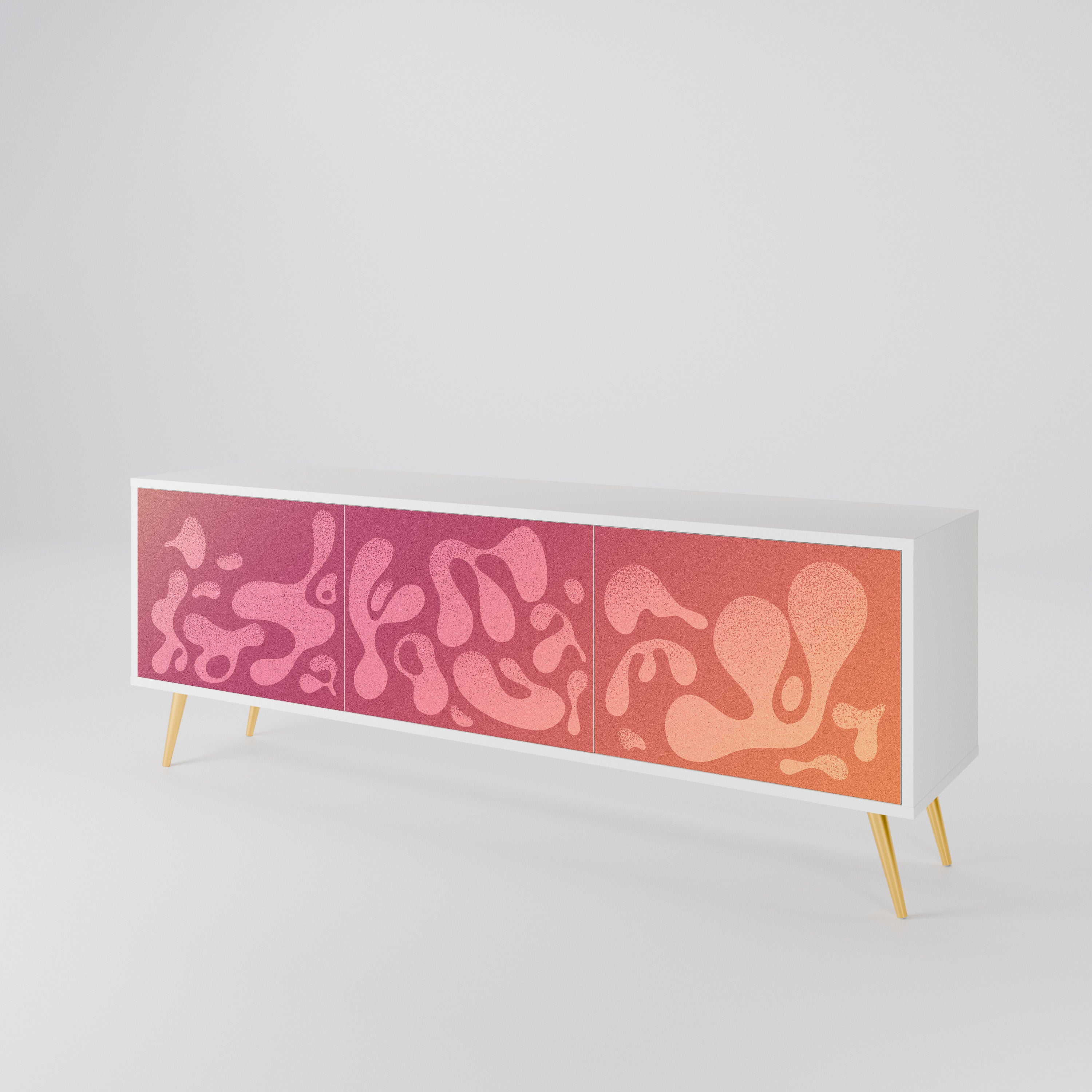 IRREGULAR PINK 3-Door TV Cabinet