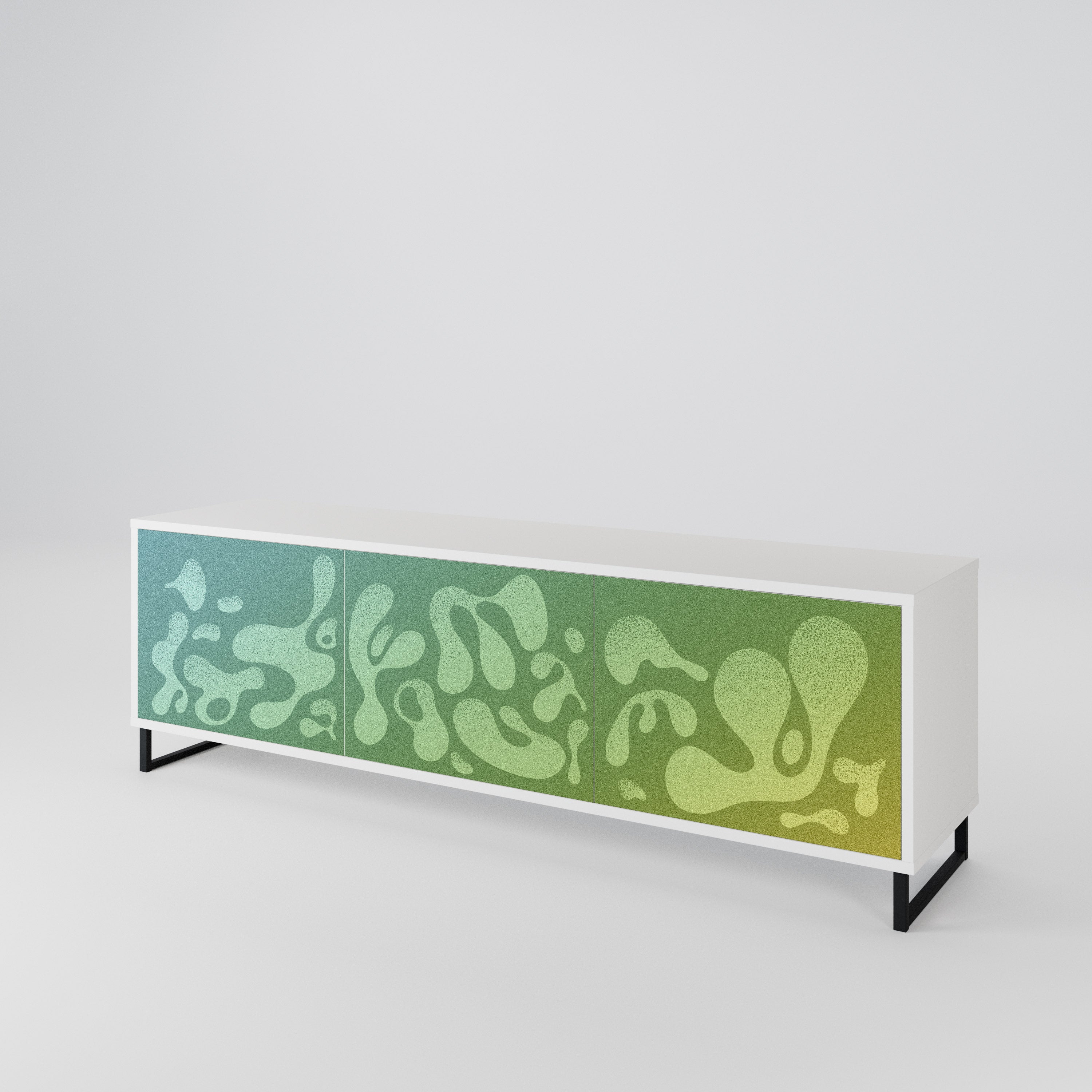 IRREGULAR BLUE 3-Door TV Cabinet