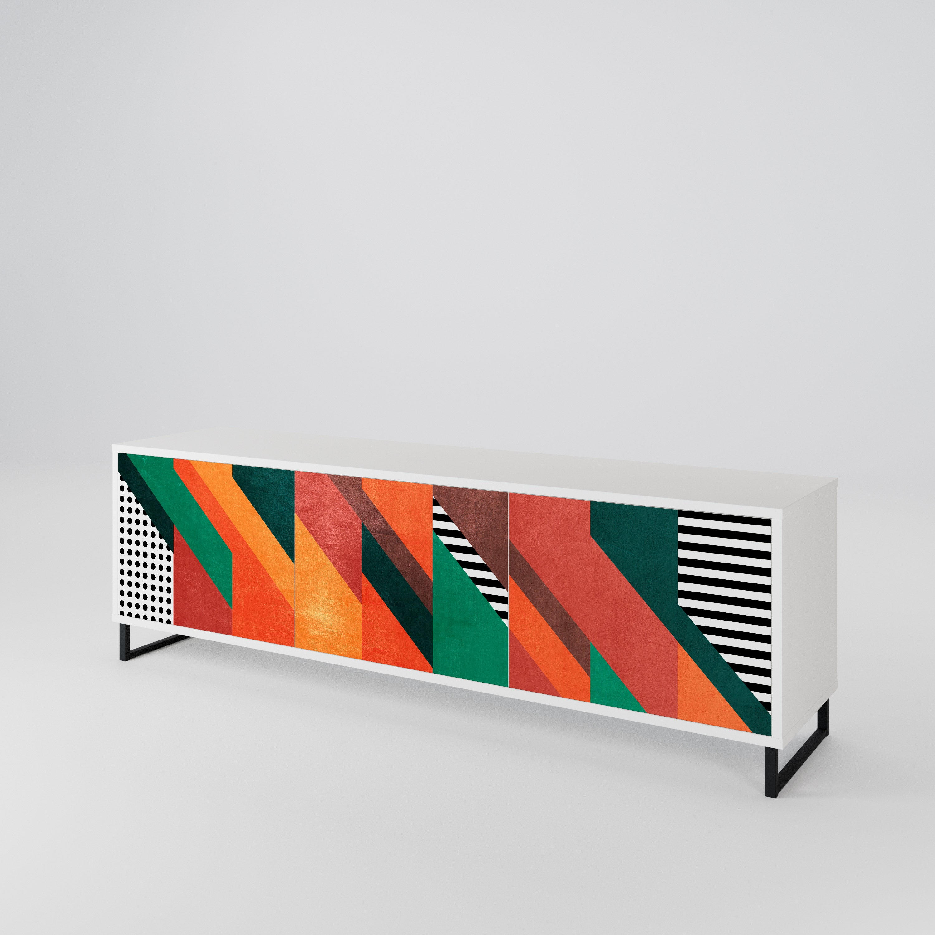 MAKESHIFT ARTISTRY 3-Door TV Cabinet