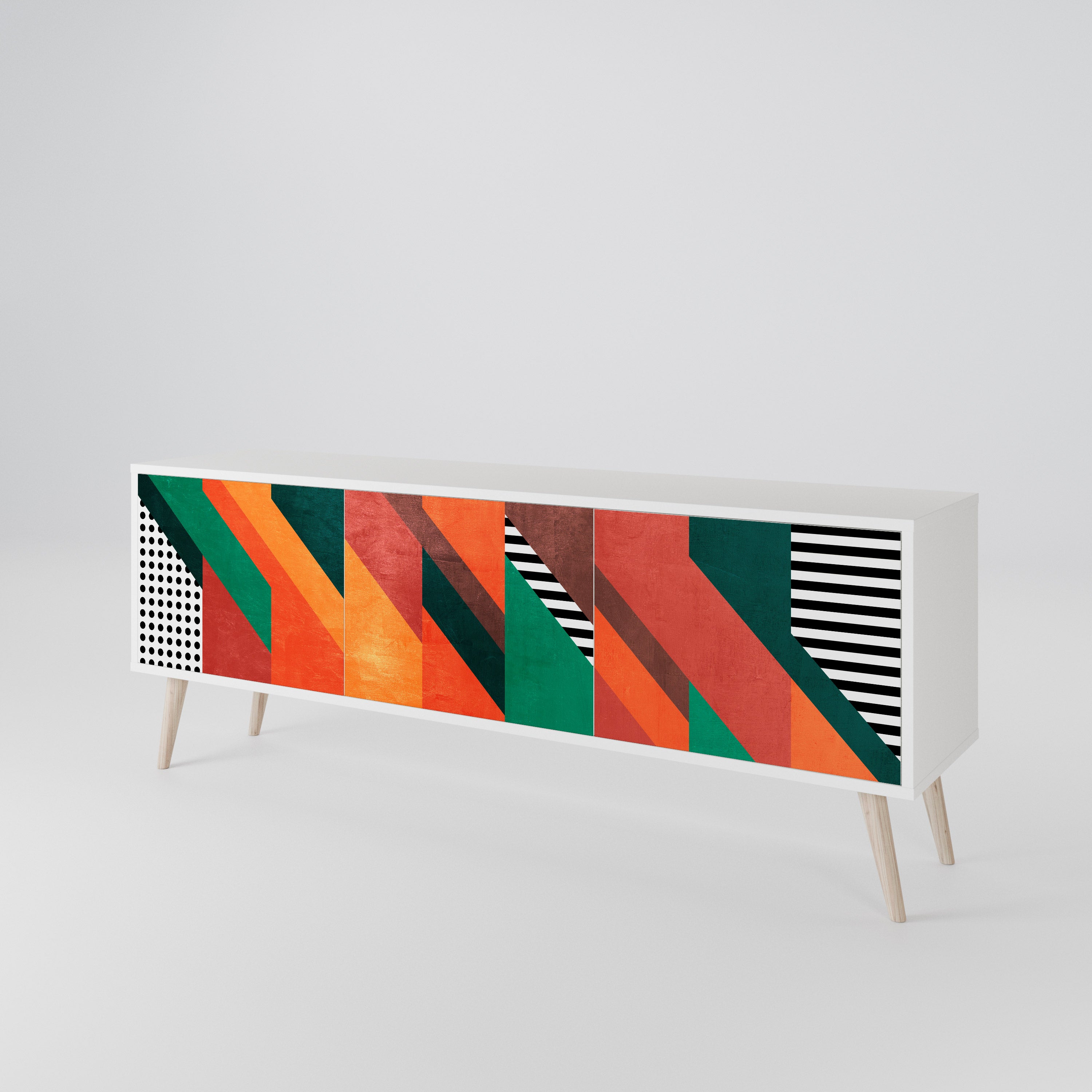 MAKESHIFT ARTISTRY 3-Door TV Cabinet