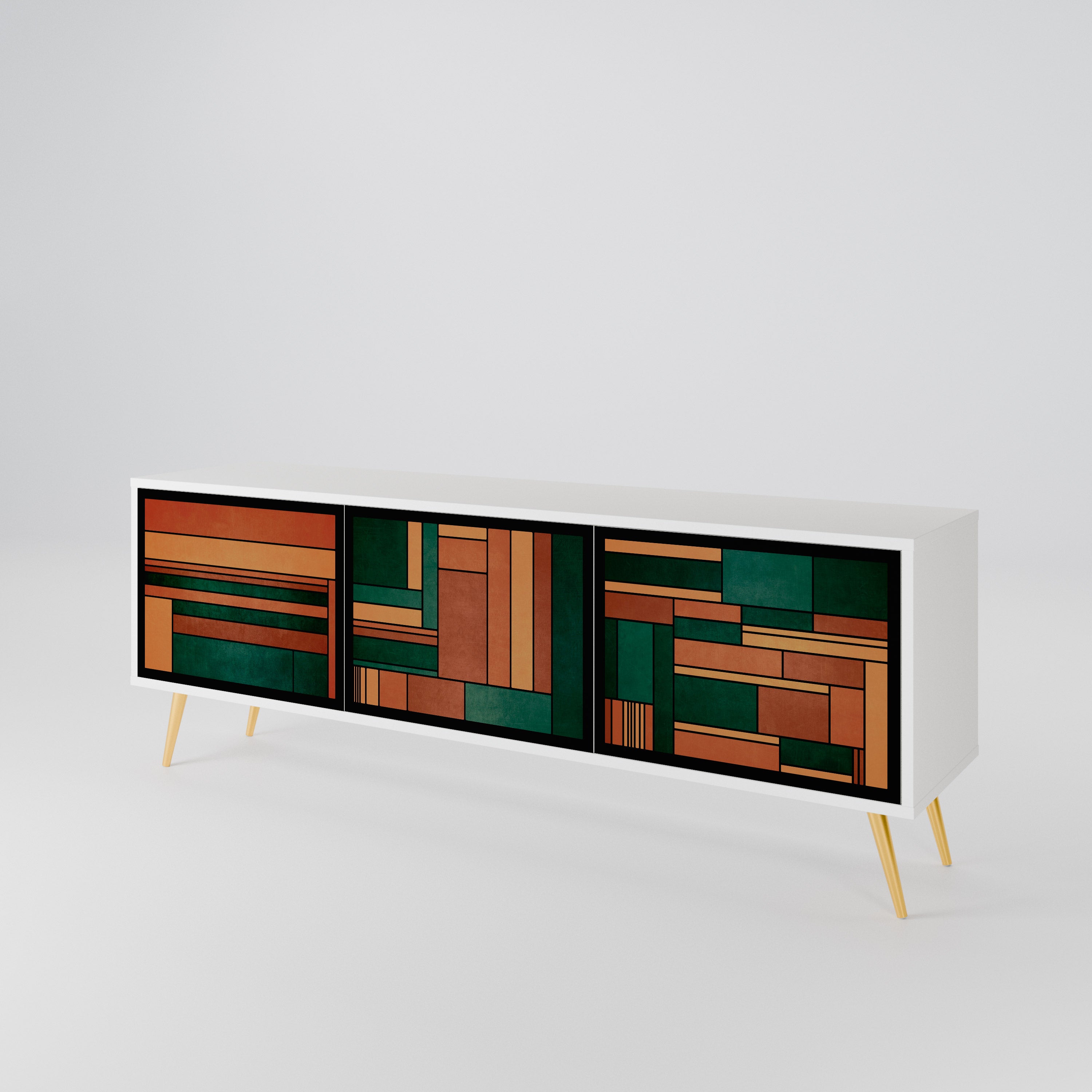 EARTHY FIGURES 3-Door TV Cabinet