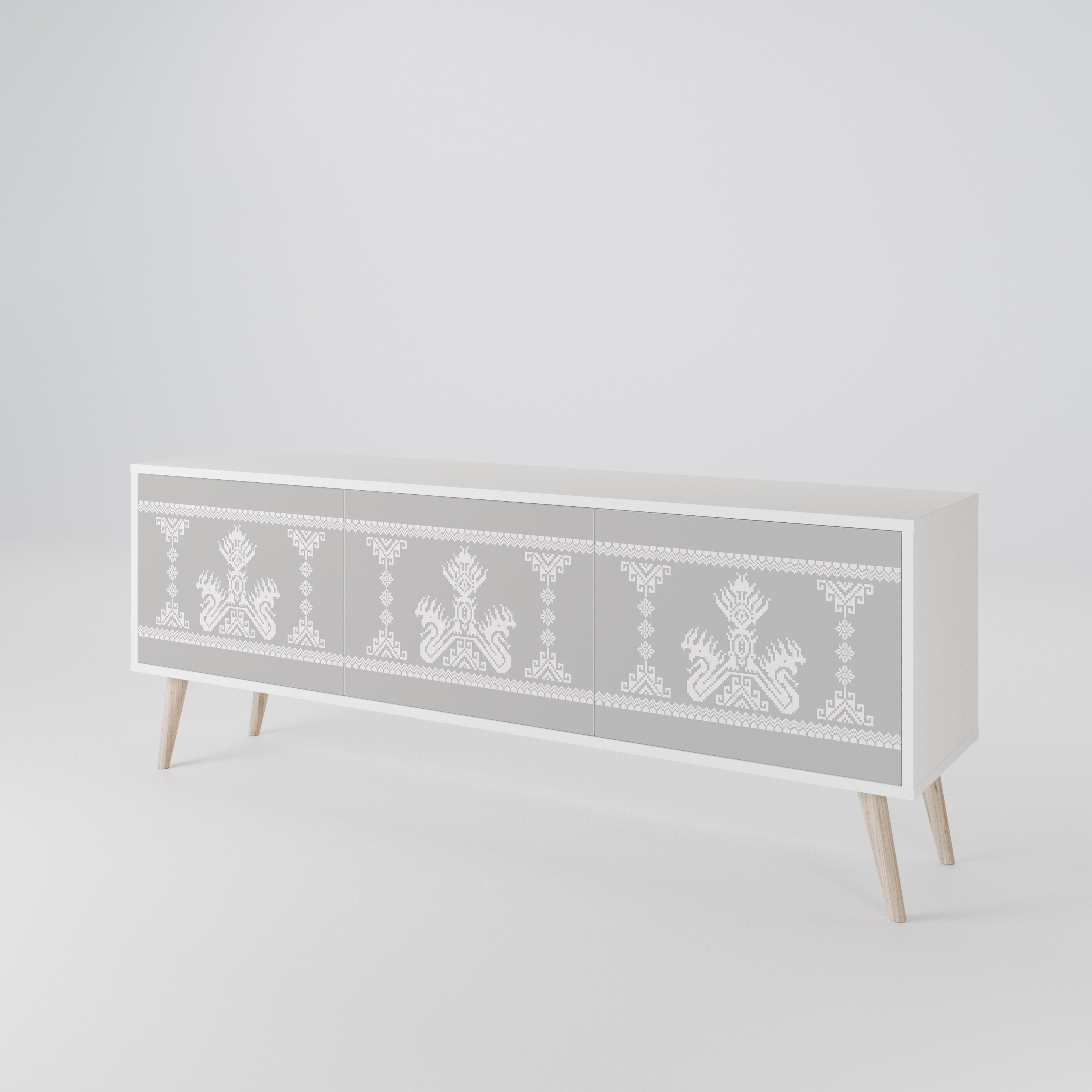 THAI GRAY 3-Door TV Cabinet