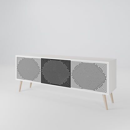 POLYGON ILLUSION 3-Door TV Cabinet