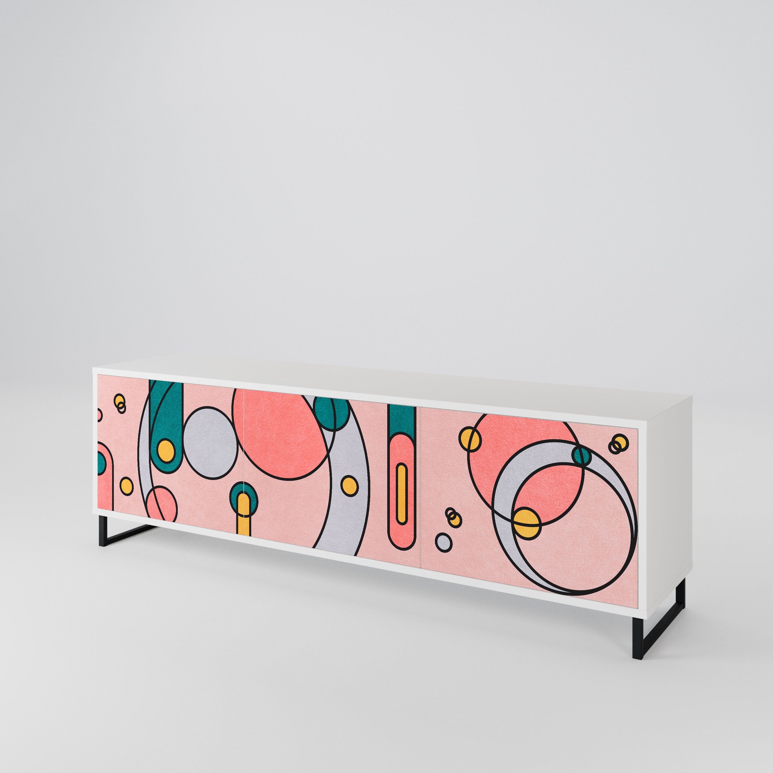 GOSSAMER ECHOES 3-Door TV Cabinet