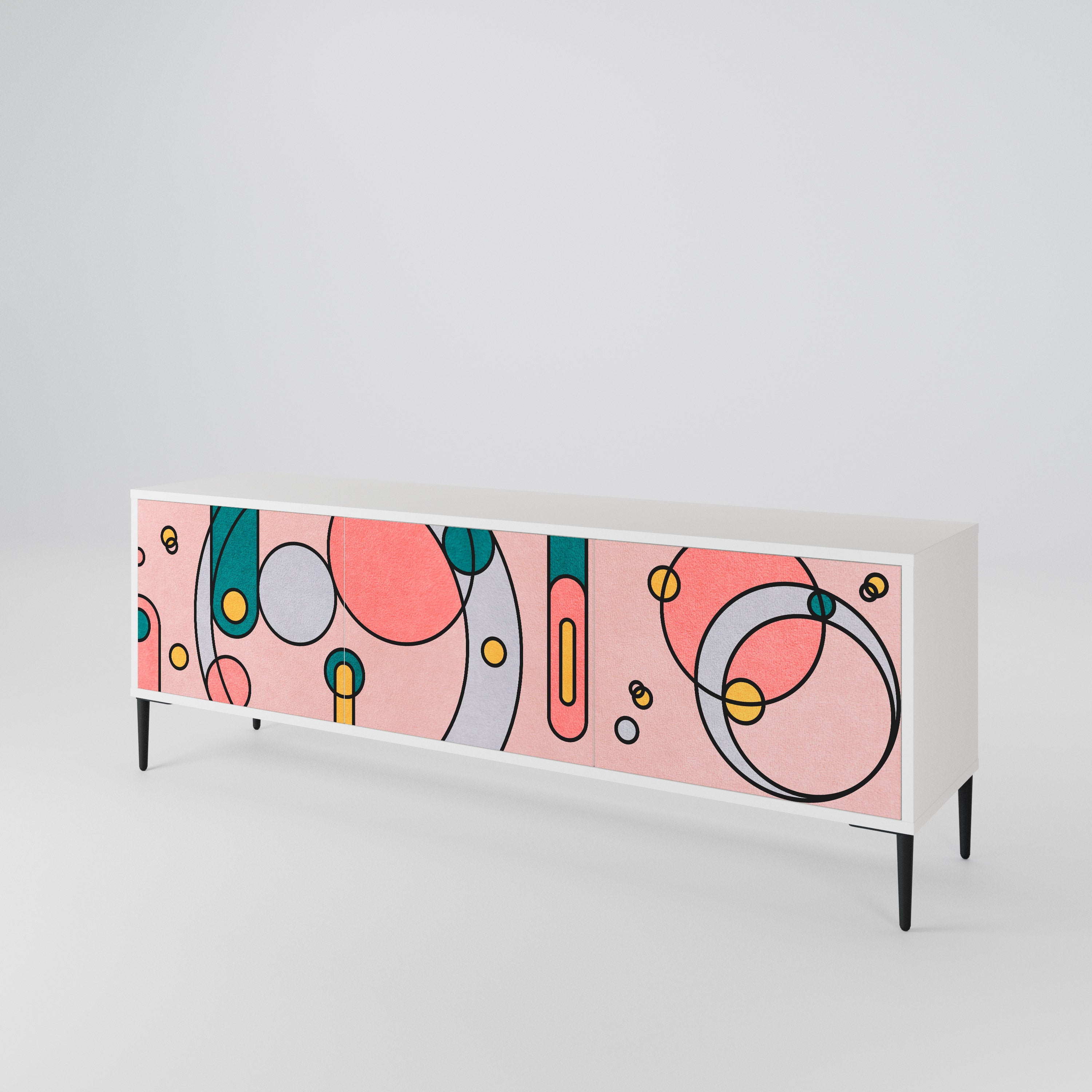 GOSSAMER ECHOES 3-Door TV Cabinet