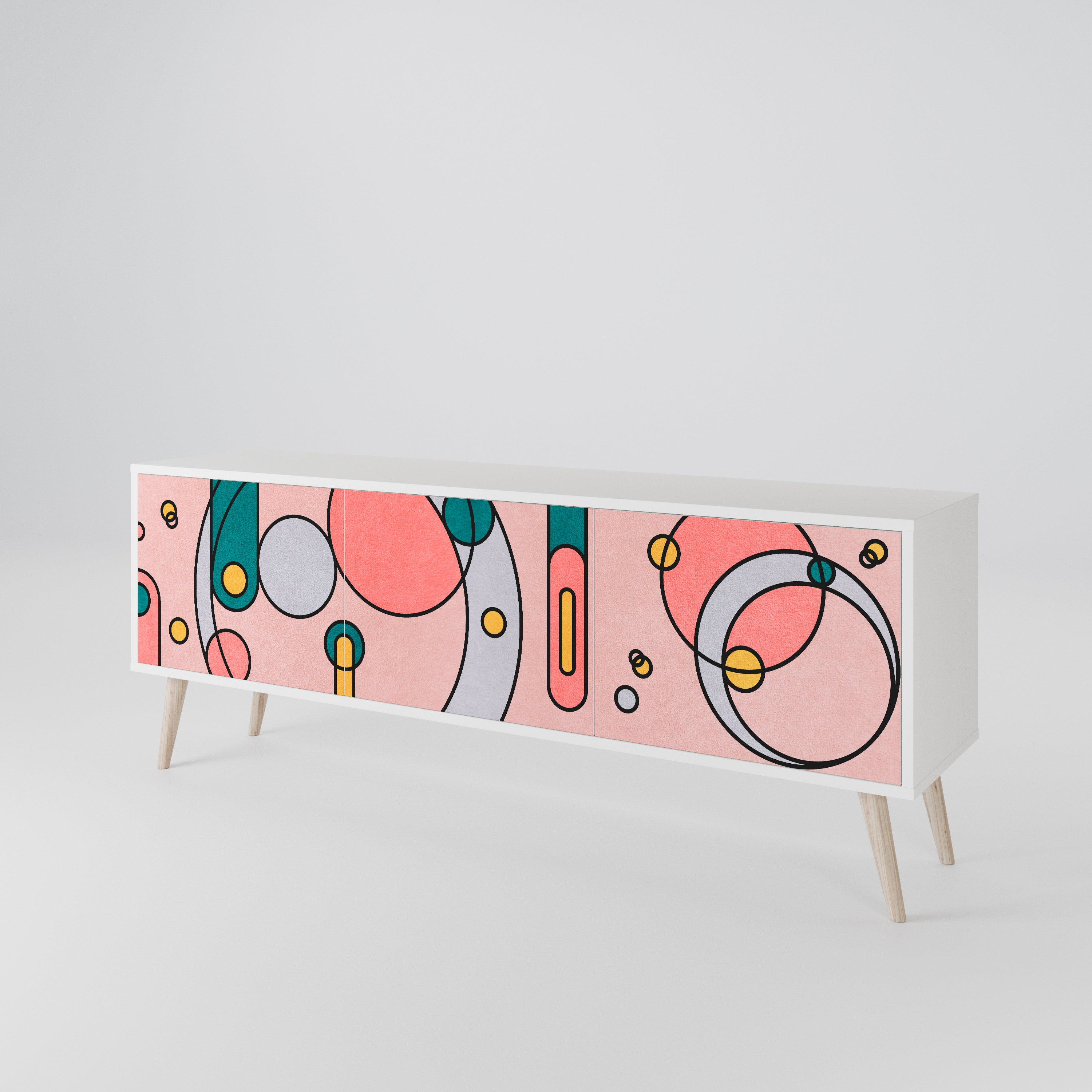 GOSSAMER ECHOES 3-Door TV Cabinet