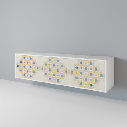 PATTERNED PRISM TV-bänk med 3 dörrar