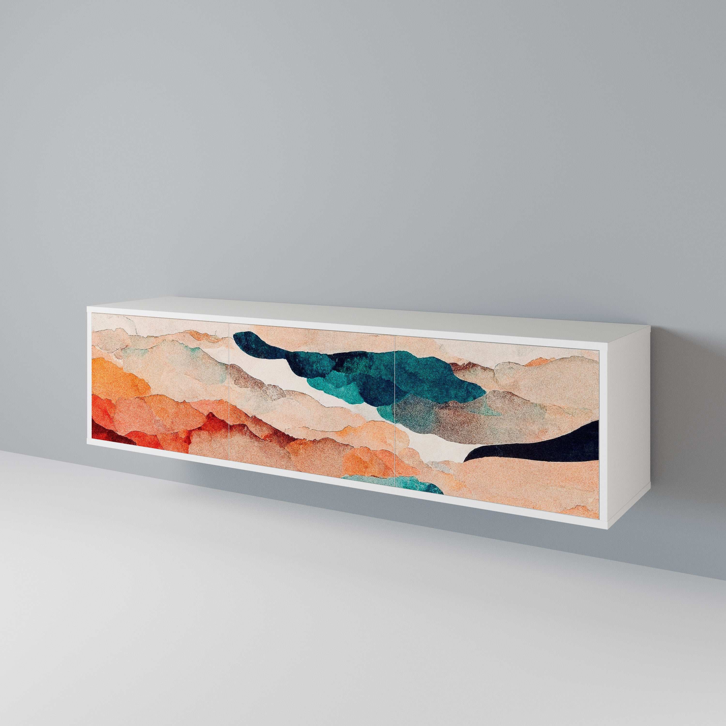 ABSTRACT LANDSCAPE TV-bänk med 3 dörrar