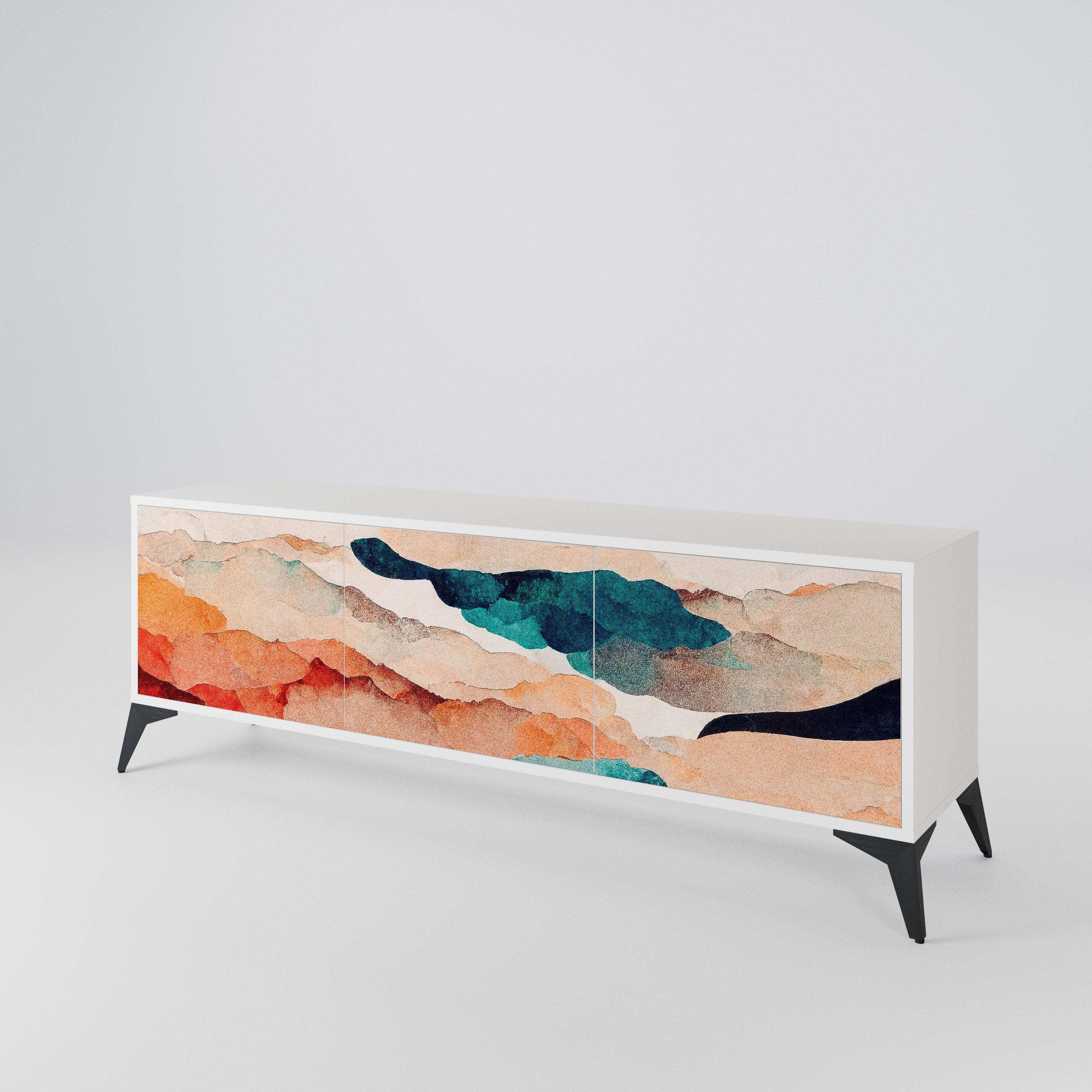 ABSTRACT LANDSCAPE TV-bänk med 3 dörrar