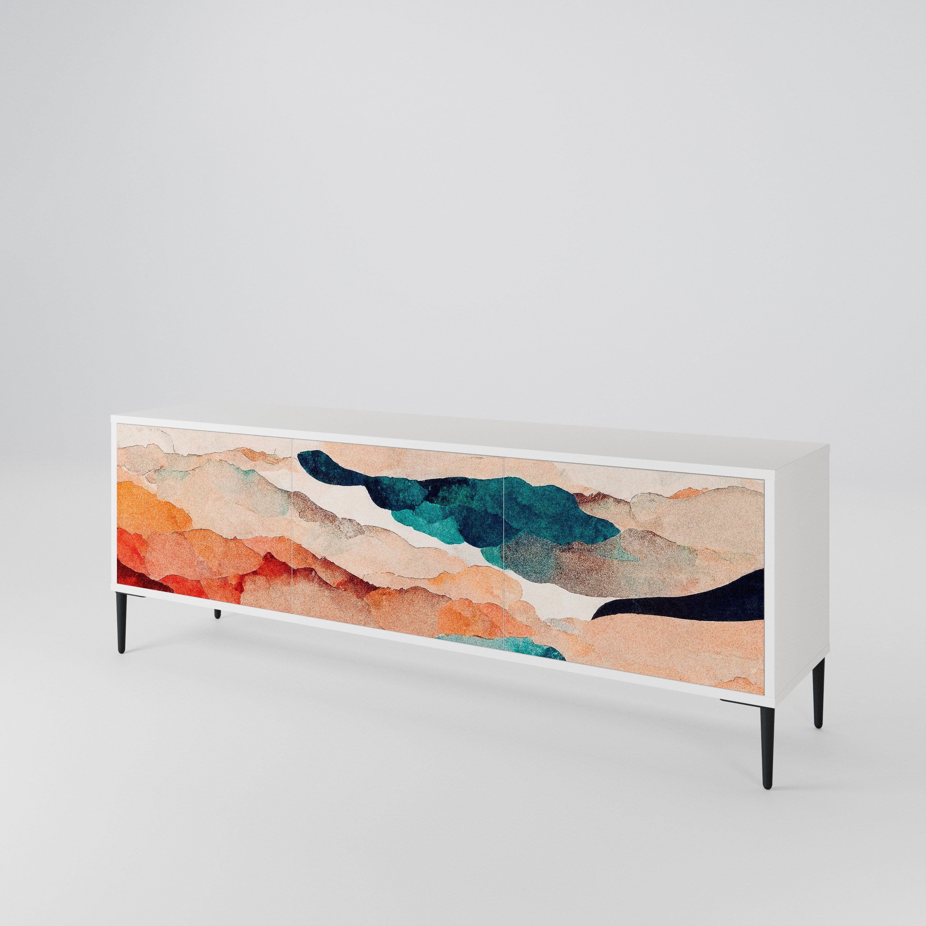 ABSTRACT LANDSCAPE TV-bänk med 3 dörrar