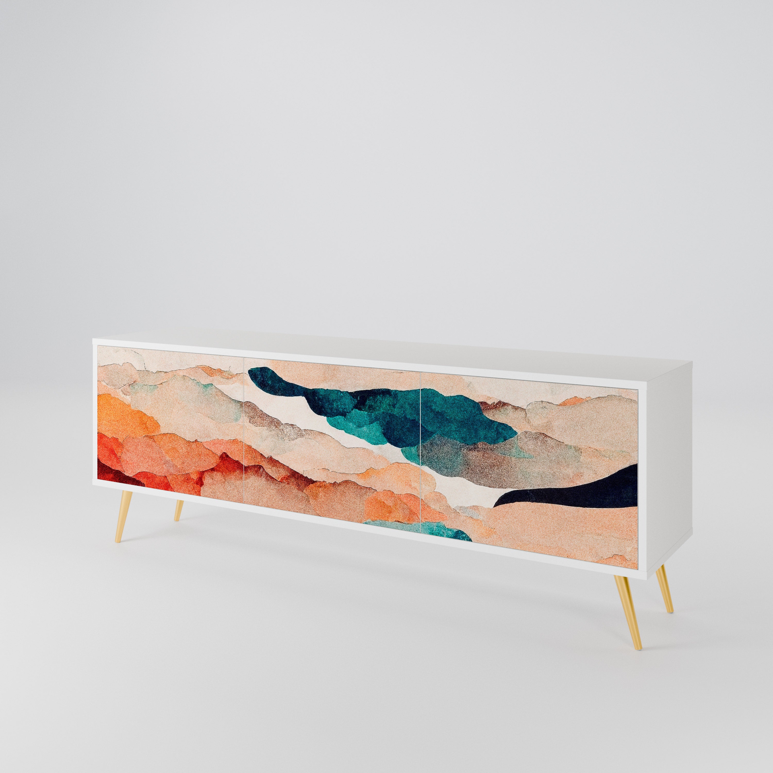 ABSTRACT LANDSCAPE TV-bänk med 3 dörrar
