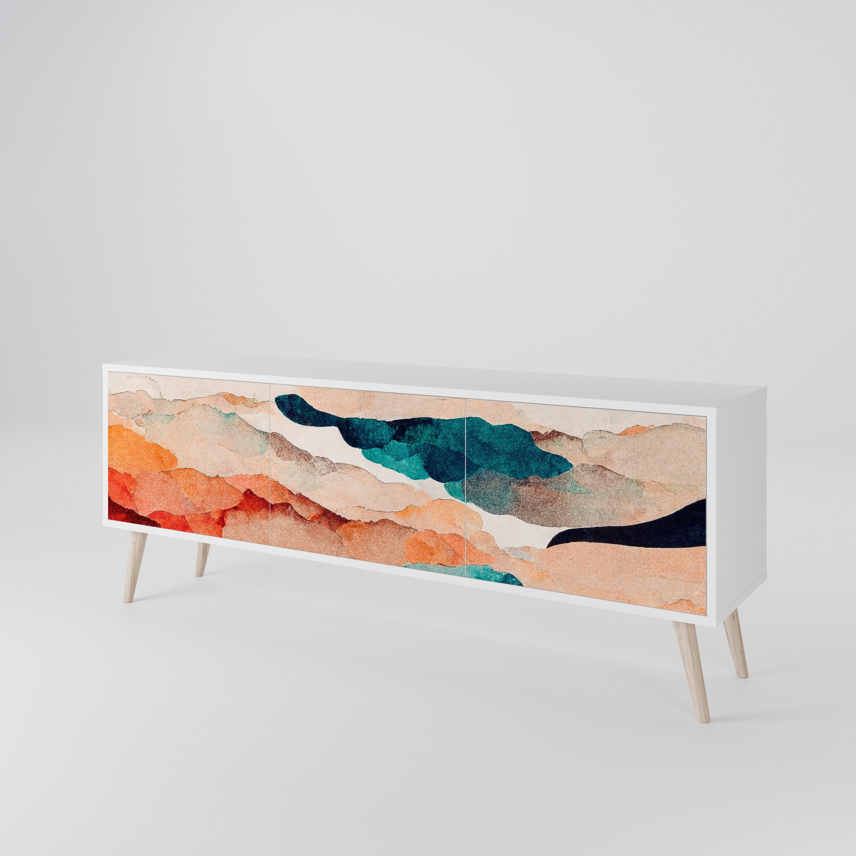 ABSTRACT LANDSCAPE TV-bänk med 3 dörrar