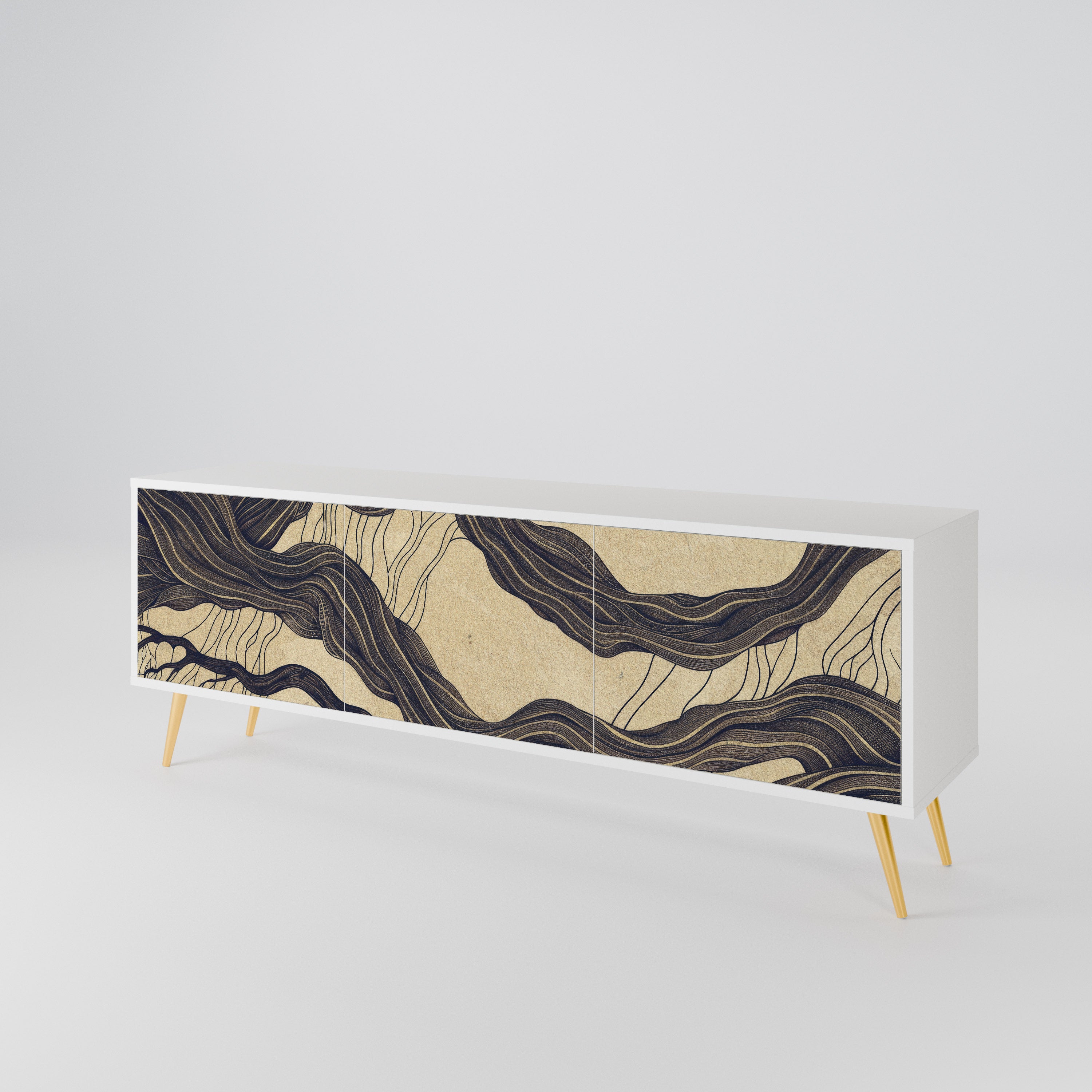 UNIFIED FRAGMENTS TV-bänk med 3 dörrar