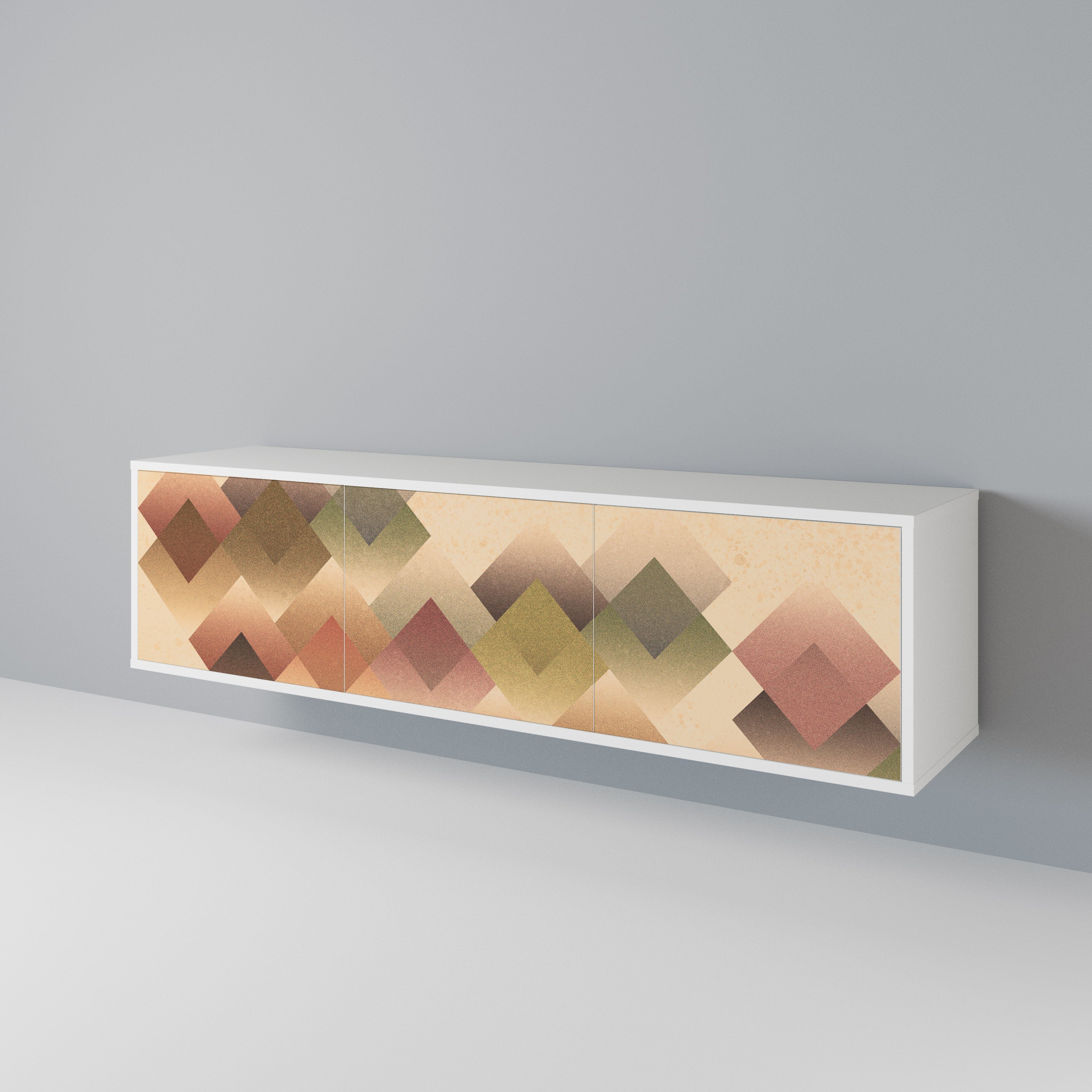 GEOMETRIC FUSION TV-bänk med 3 dörrar