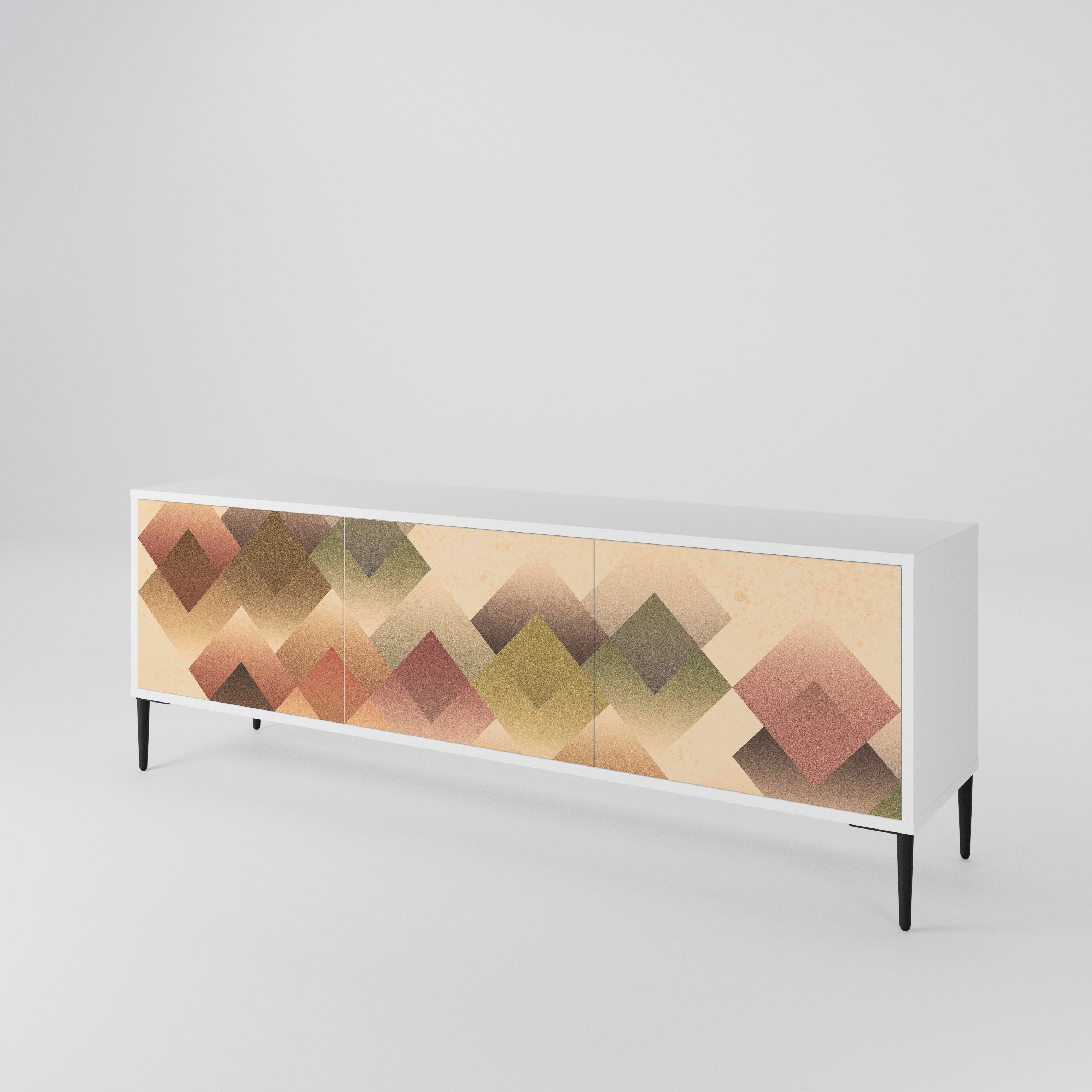 GEOMETRIC FUSION TV-bänk med 3 dörrar