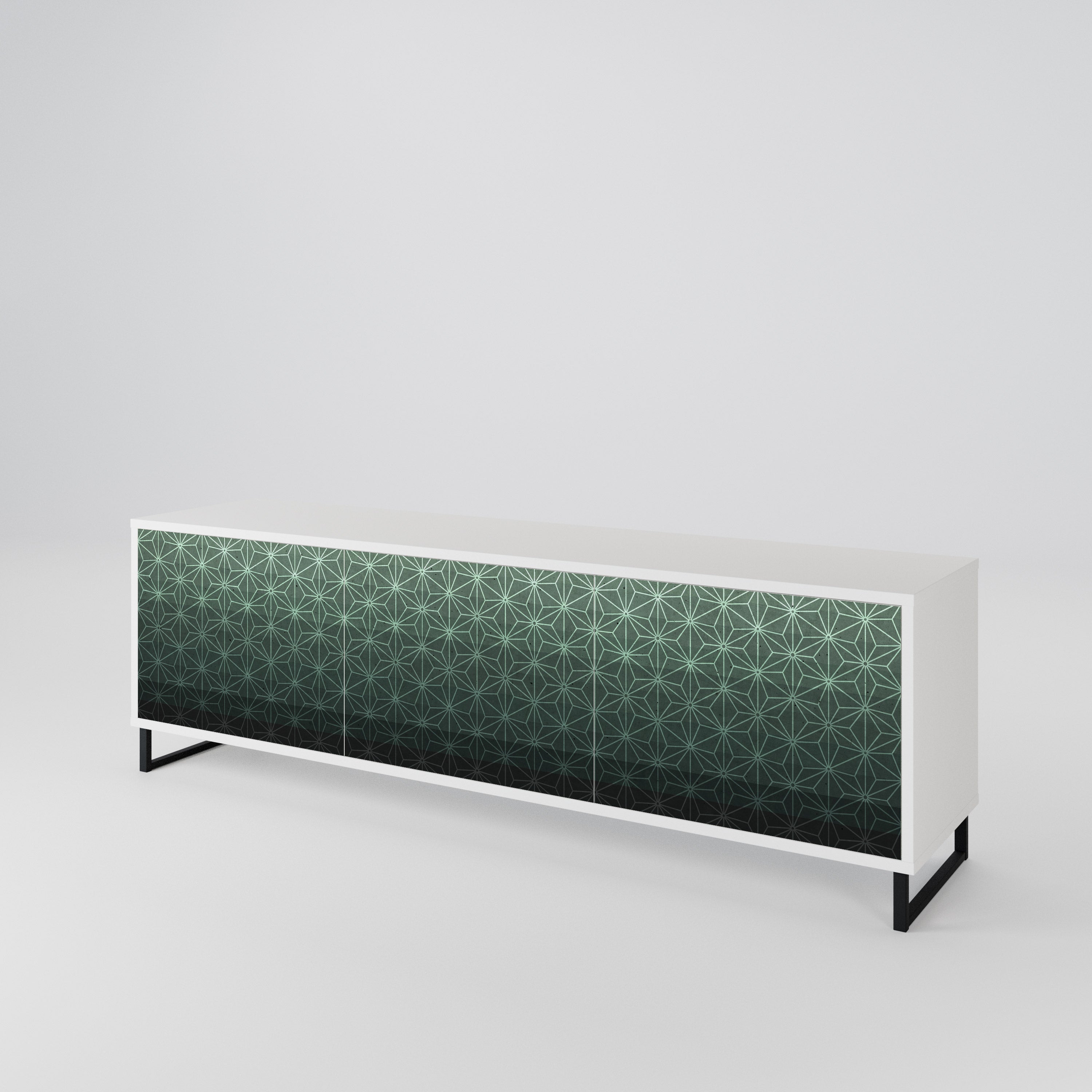 ORNAMENTAL GLIMMER TV-bänk med 3 dörrar