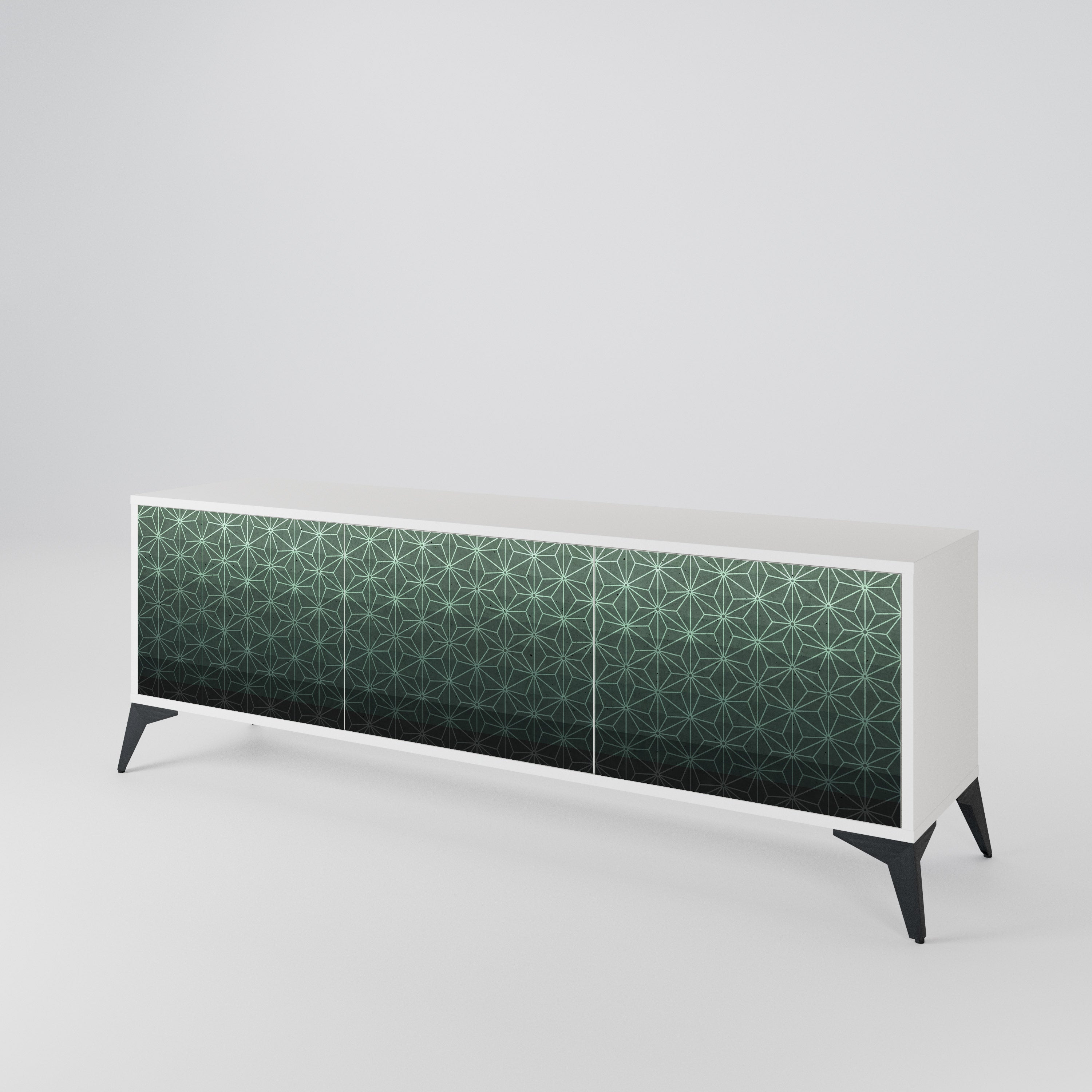 ORNAMENTAL GLIMMER TV-bänk med 3 dörrar
