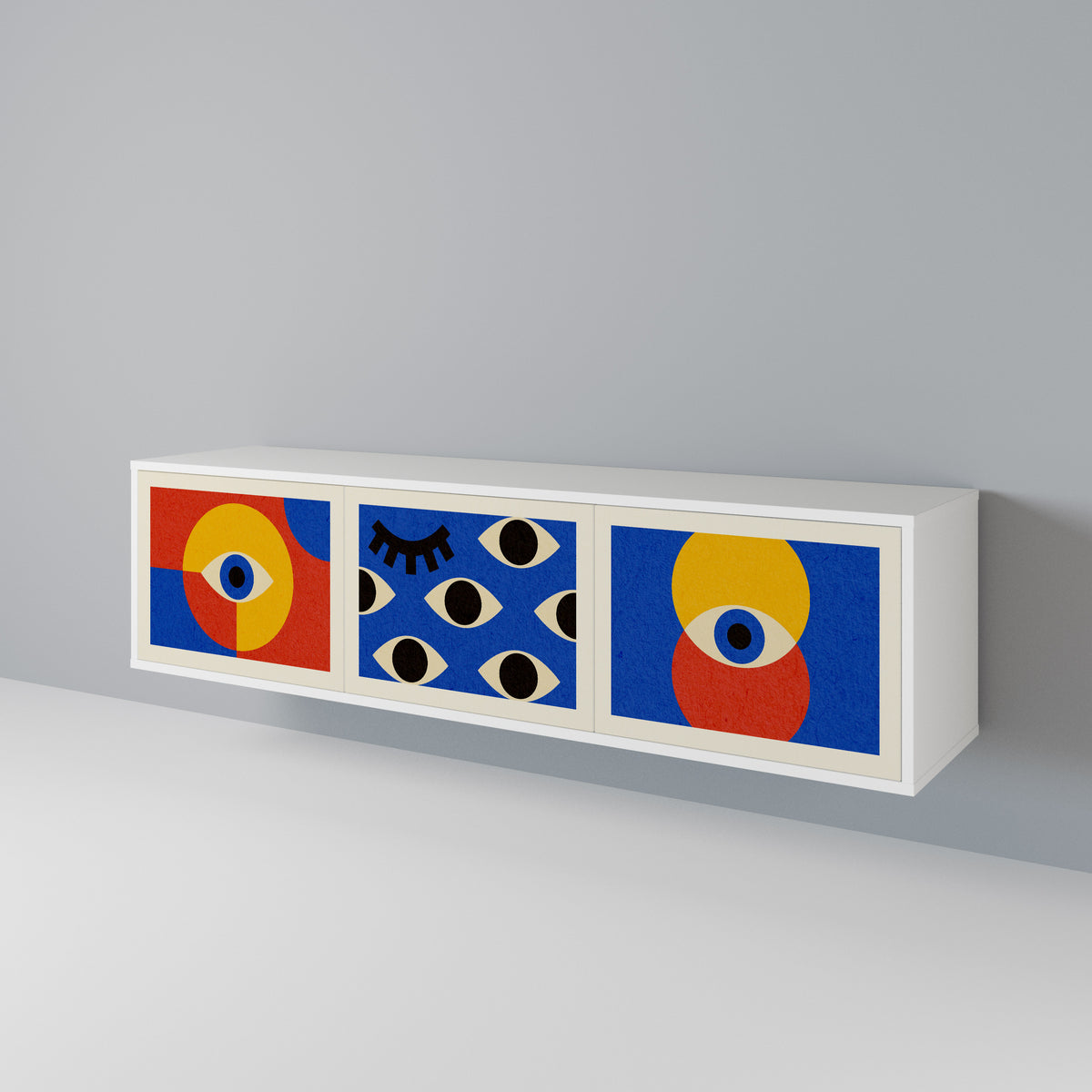 GEOMETRIC EYES 3-Door TV Cabinet