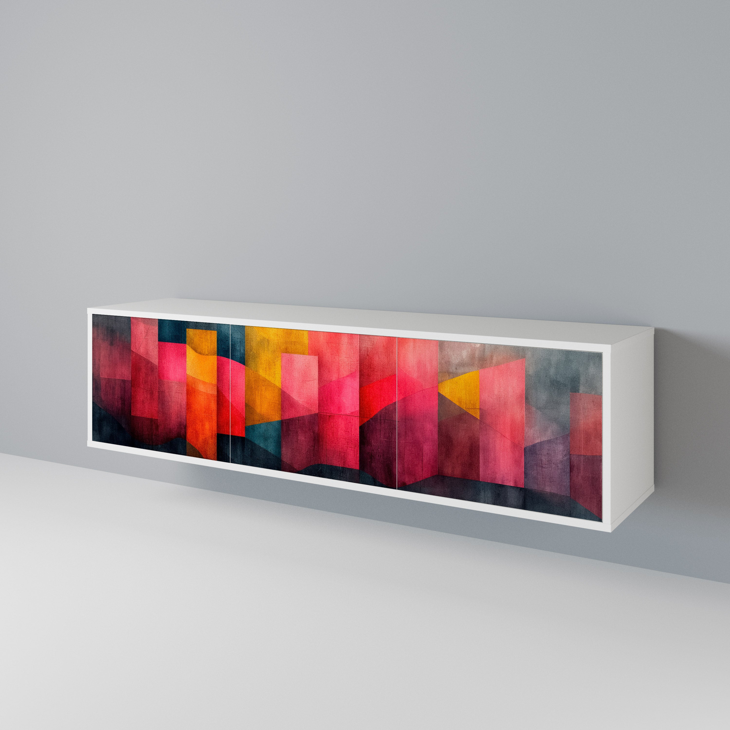 COLORFUL SOUNDS TV-bänk med 3 dörrar