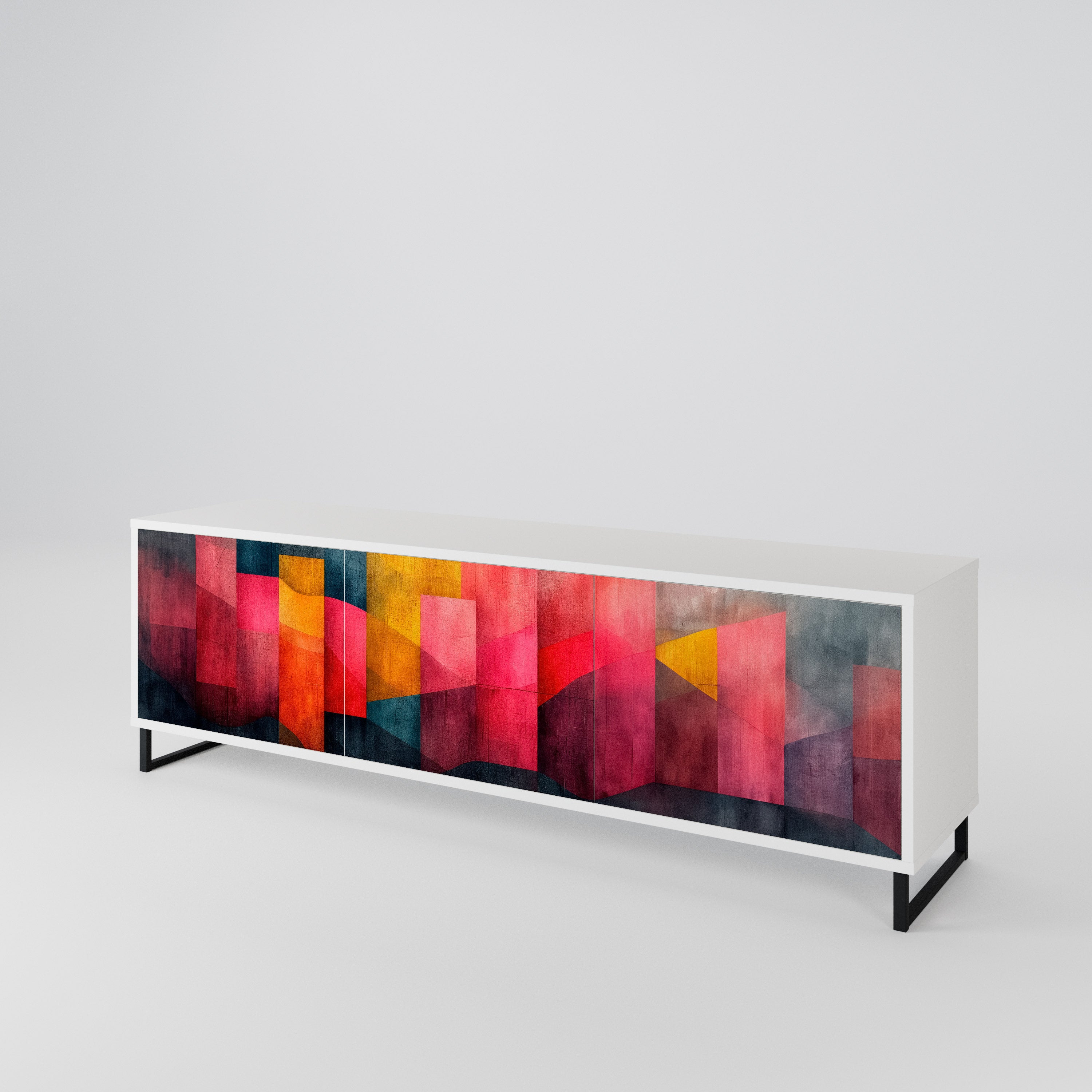 COLORFUL SOUNDS TV-bänk med 3 dörrar