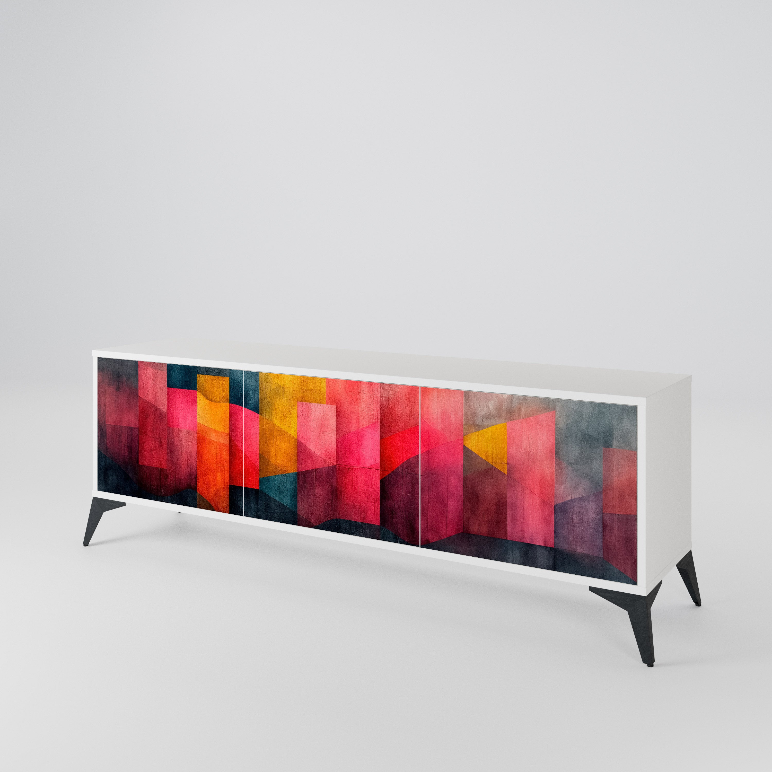COLORFUL SOUNDS TV-bänk med 3 dörrar